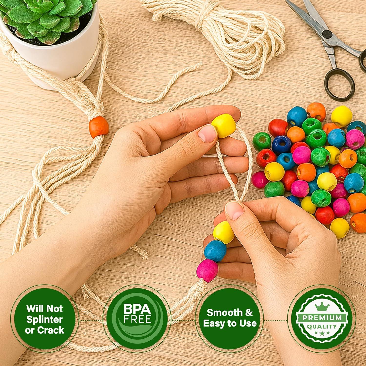 Cuentas de Madera Mandala Crafts 17mm Patrones Africanos 200 Pcs