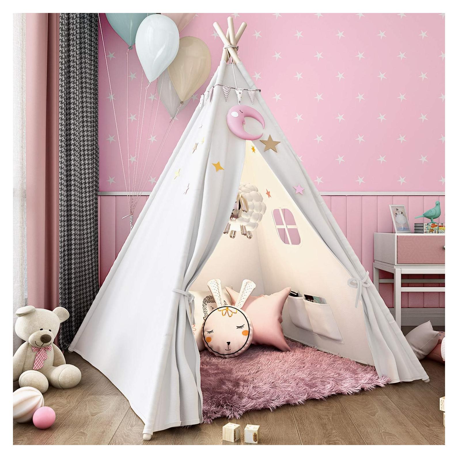 Tienda Teepee Blanca Sumbababy para Niños - 138x192 cm