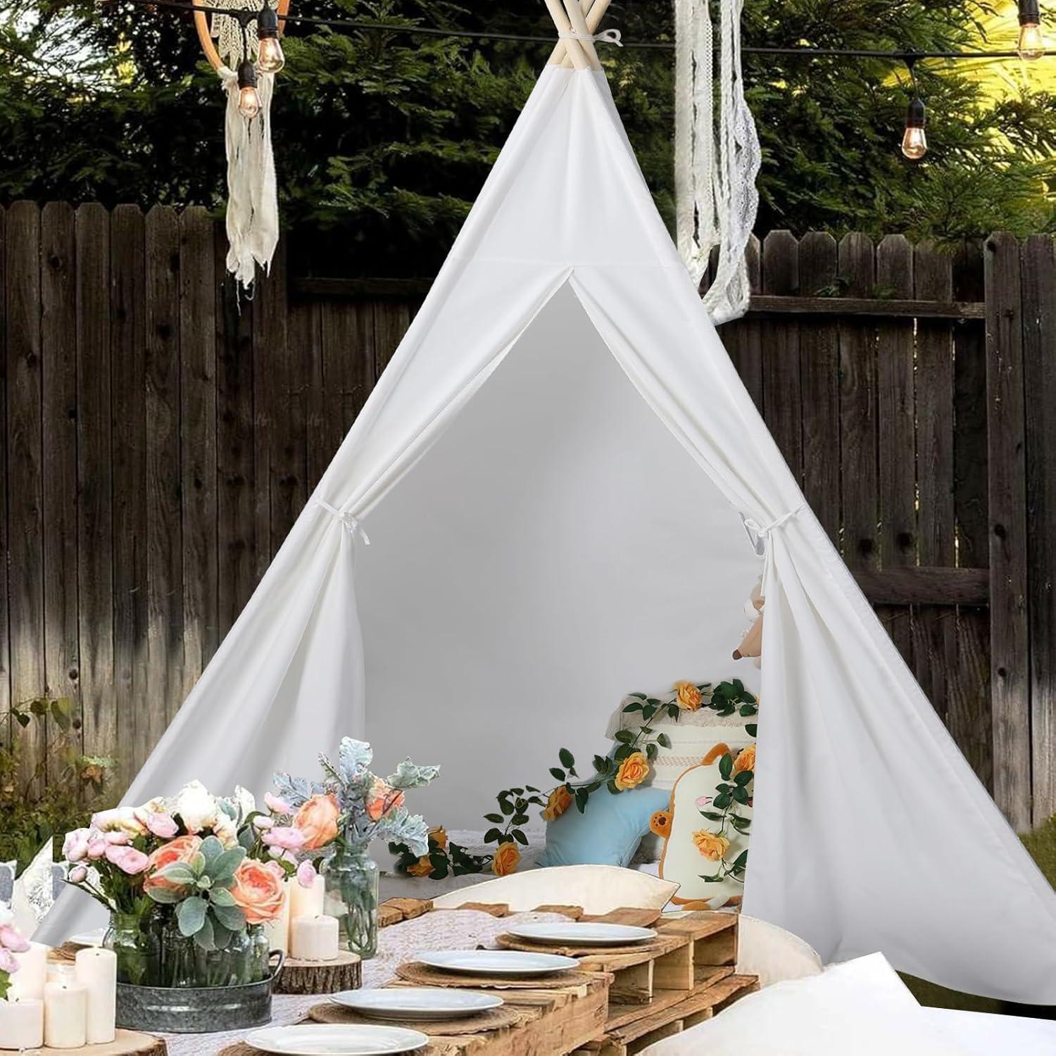 Tienda Teepee Blanca Sumbababy para Niños - 138x192 cm