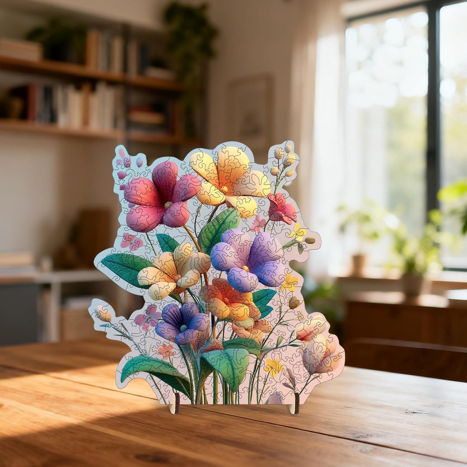 Rompecabezas de Madera Ruikiyart 500 Piezas Flores 42x42cm