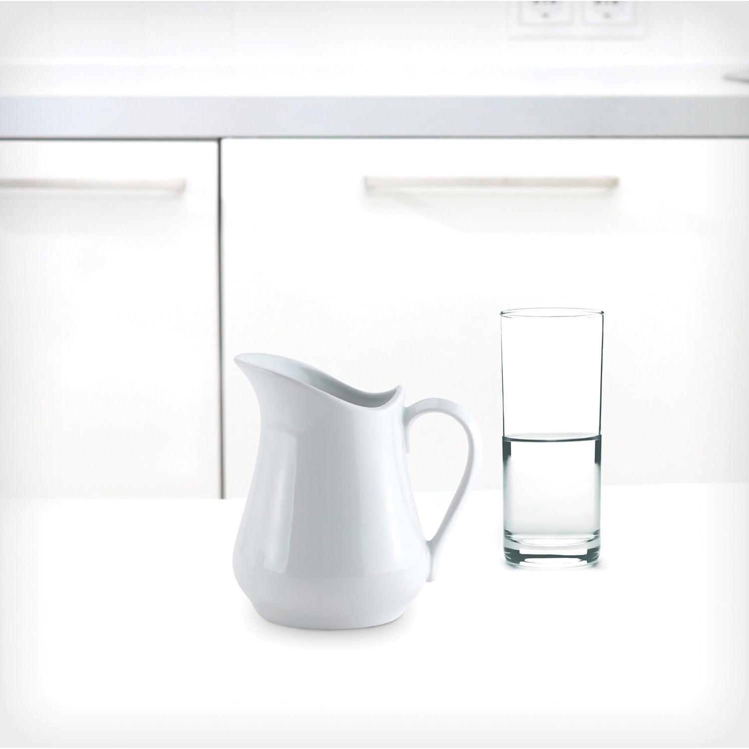 Jarra de Crema HIC Kitchen de Porcelana 480ml, Vertido Sin Goteo