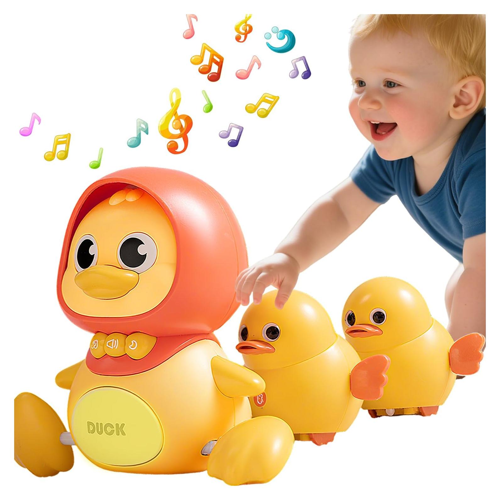 Juego de Juguetes para Gatear Bebé - Patitos Magnéticos con Música