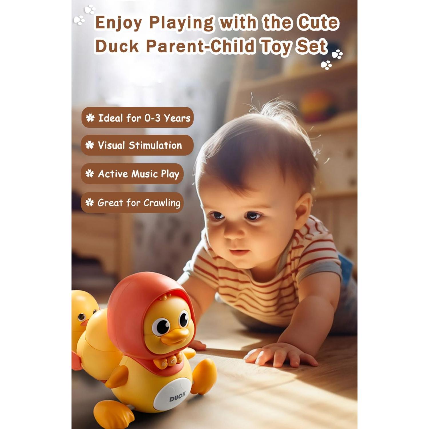 Juego de Juguetes para Gatear Bebé - Patitos Magnéticos con Música