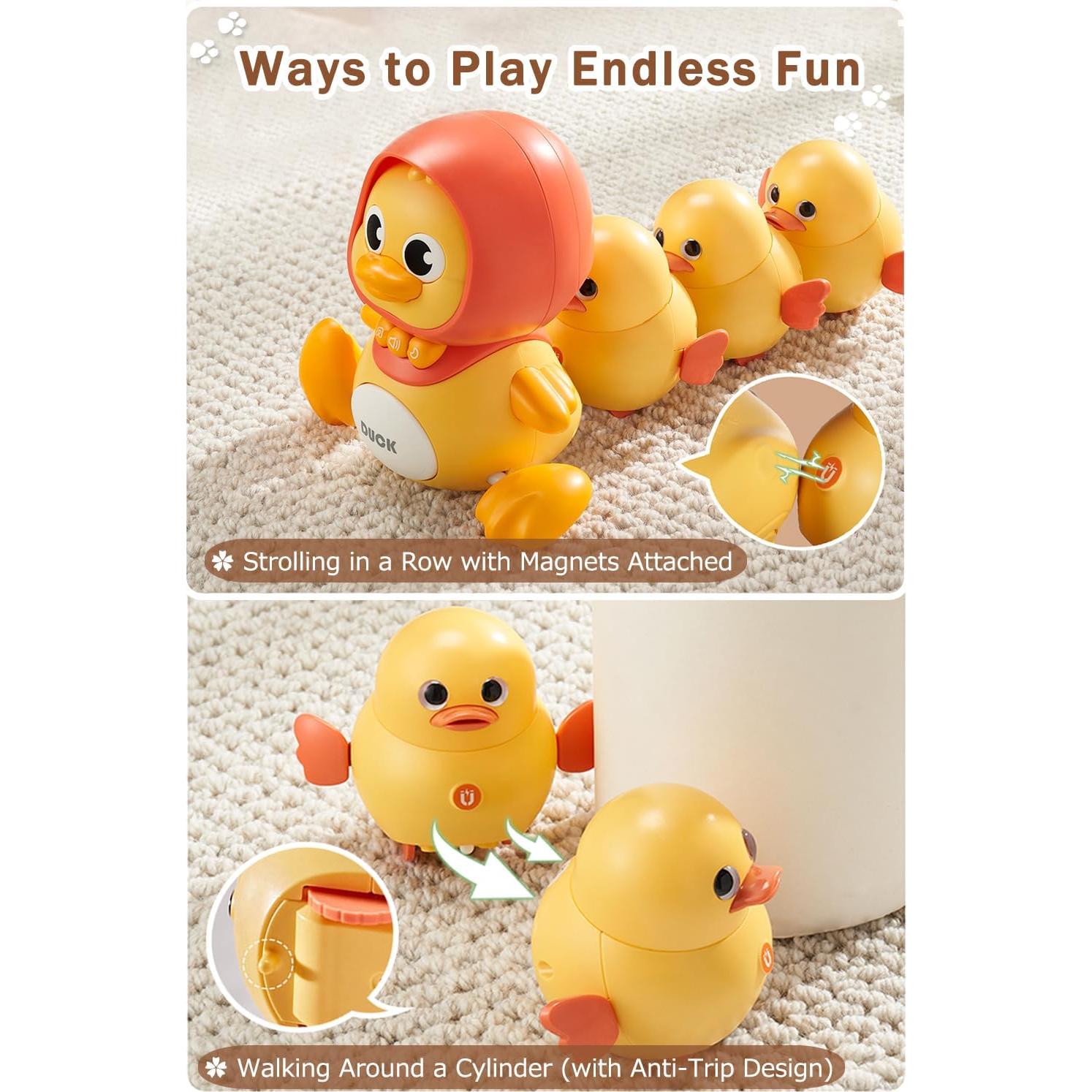 Juego de Juguetes para Gatear Bebé - Patitos Magnéticos con Música