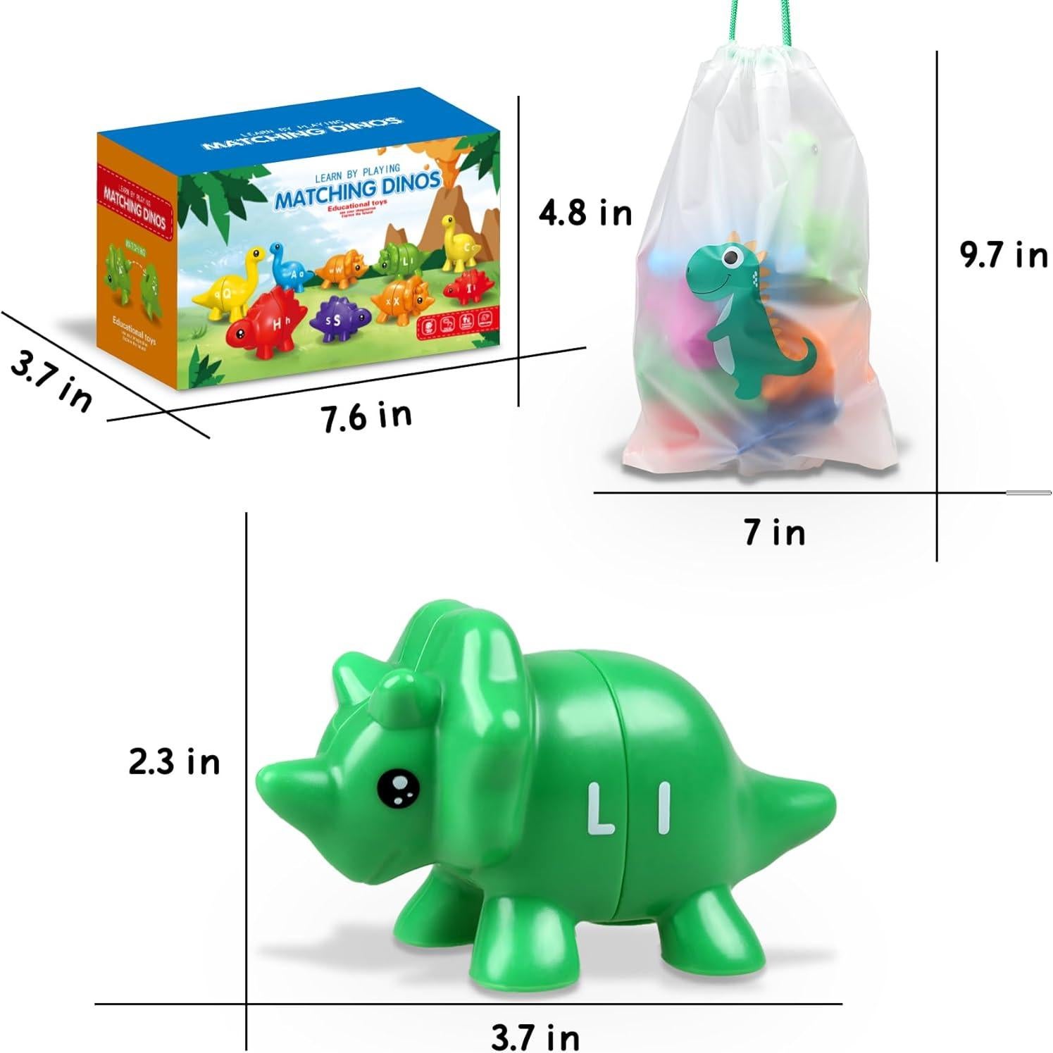 Juguetes Montessori Dinosaurios Alfabeto 1-4 Años - Foshan