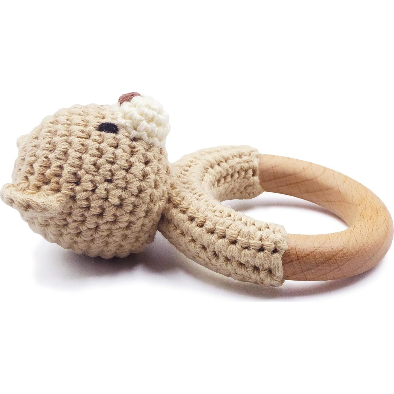 Sonajero de Oso Beige Joliecraft con Anillo de Mordedor