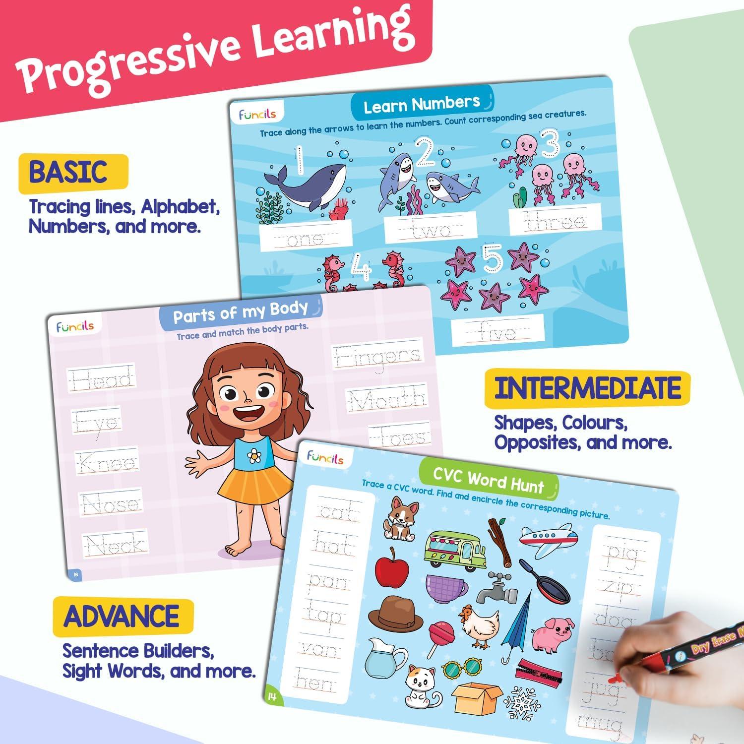 Libro de Práctica de Escritura Funcils para Niños 3-6 Años