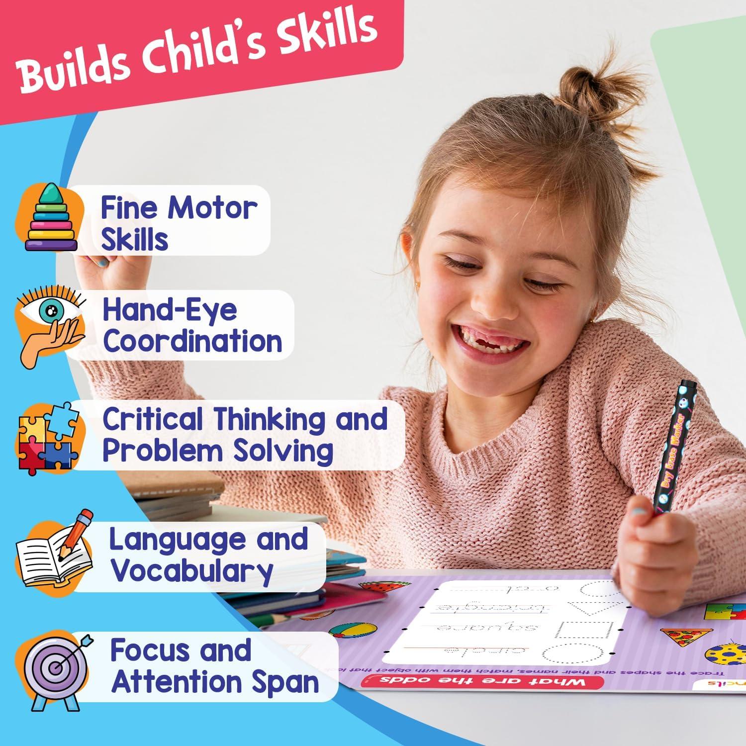 Libro de Práctica de Escritura Funcils para Niños 3-6 Años