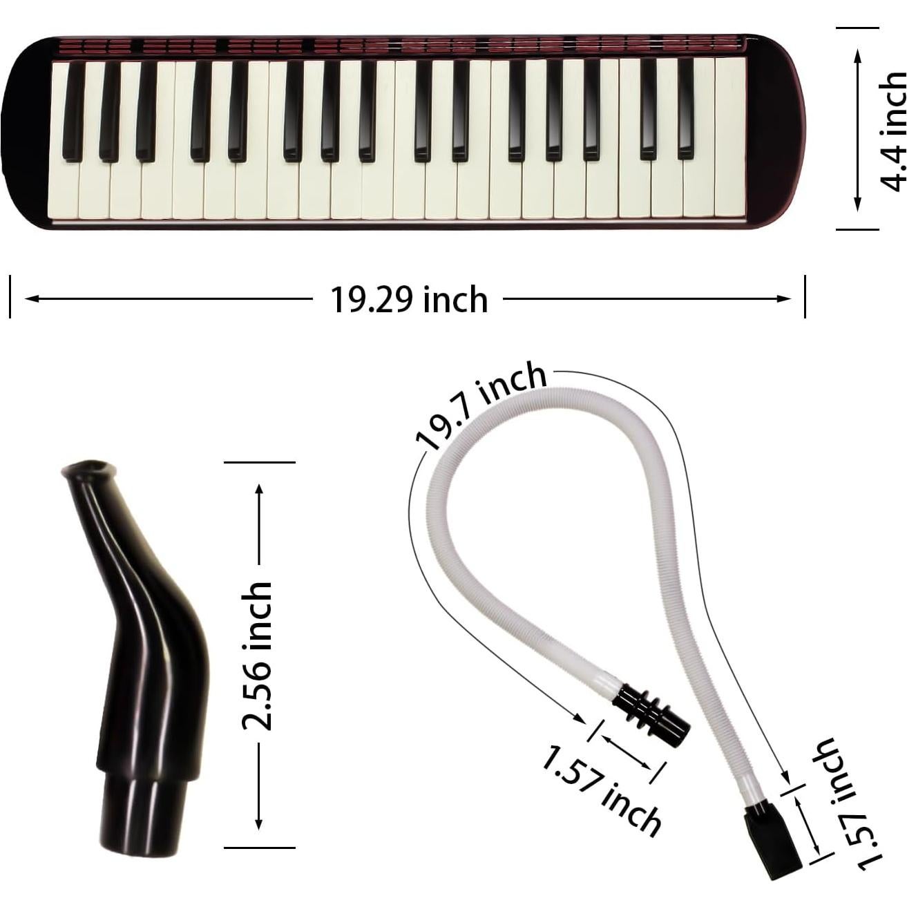 Piano de Aire Melódico Profesional YCXYQ 37 Teclas Negro