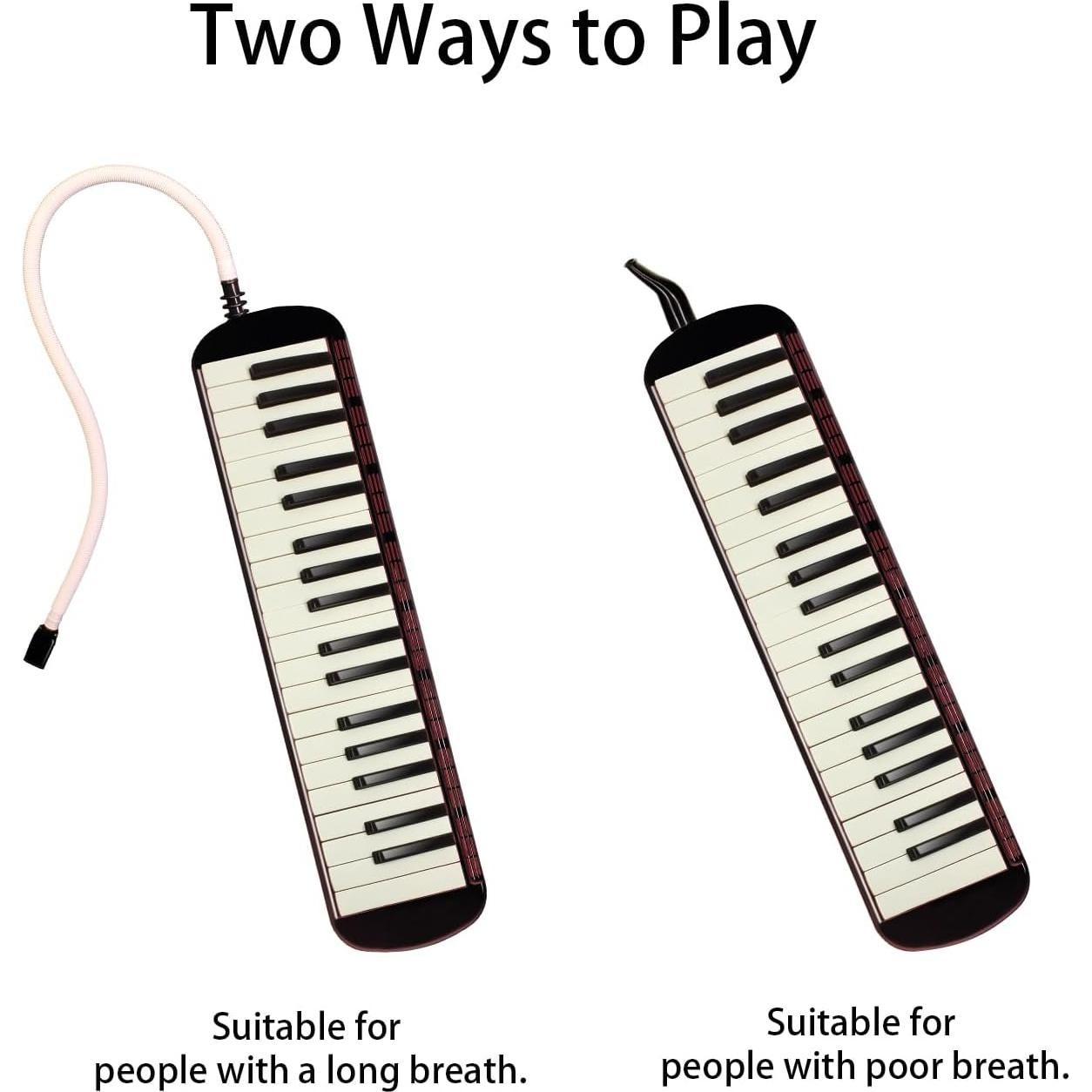 Piano de Aire Melódico Profesional YCXYQ 37 Teclas Negro