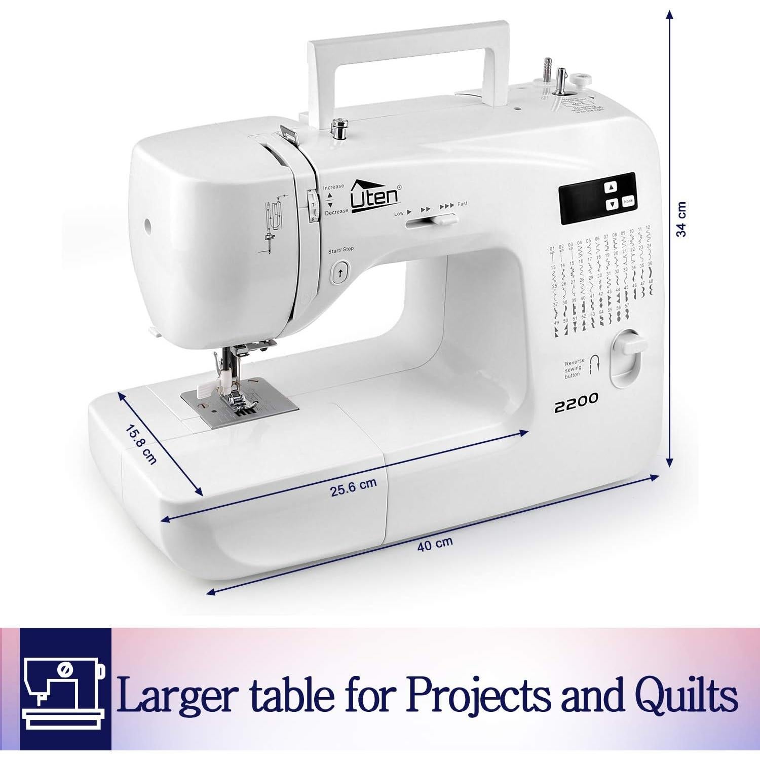 Máquina de Coser Computarizada Uten 2200 con 60 Puntadas