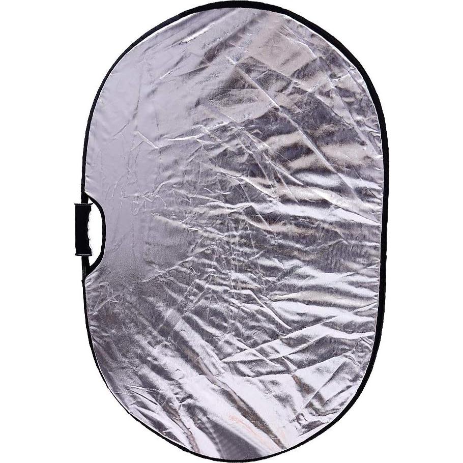 Reflector Ovalado Colapsable 2-en-1 TRUMAGINE 60x90cm Plata/Blanco