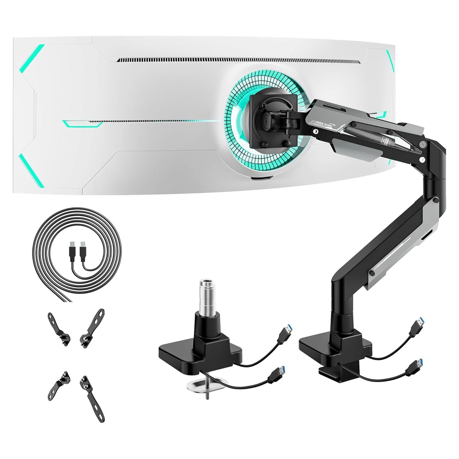Soporte de Monitor Ultrawide ARES WING GDT1006UCBK 24-57" 30 kg