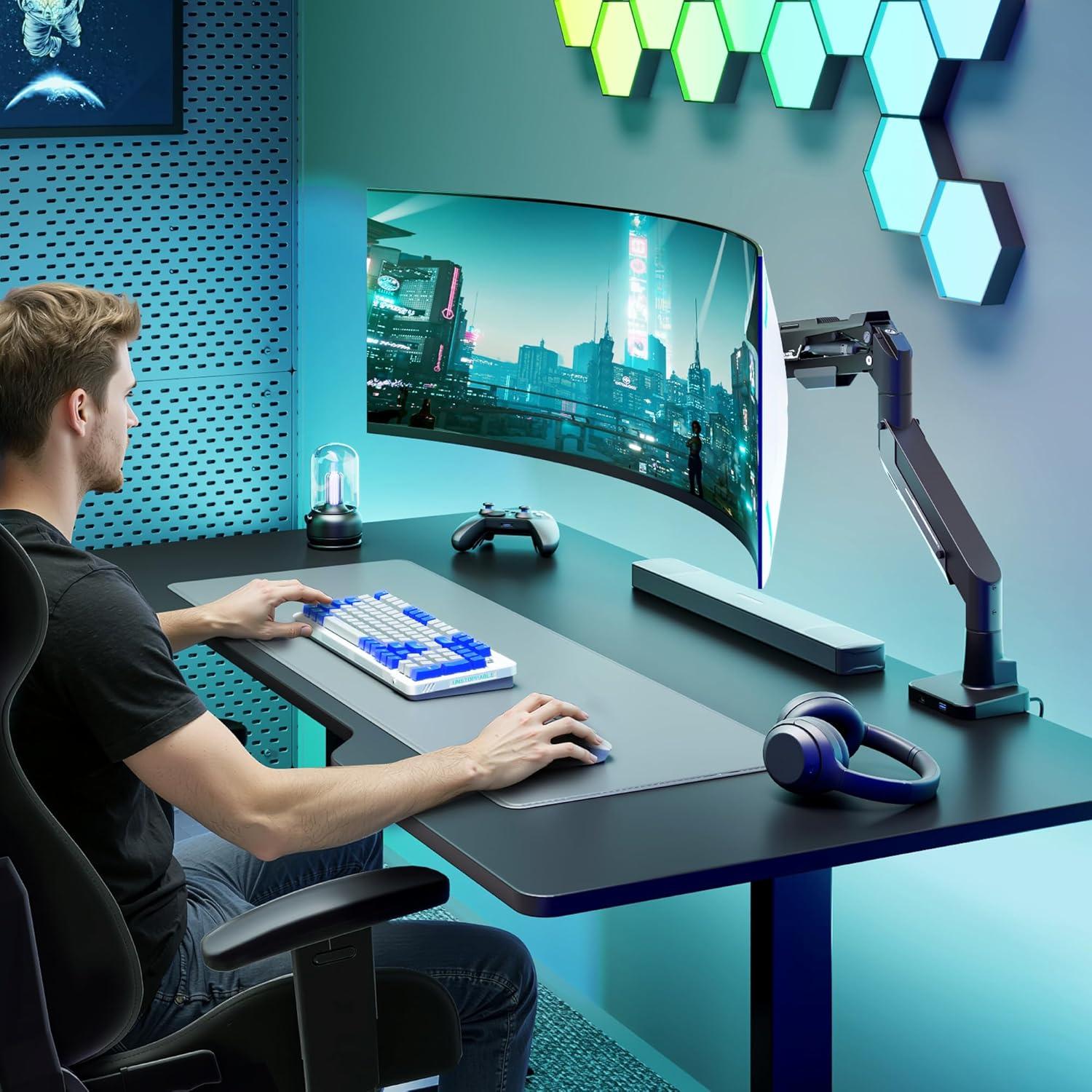 Soporte de Monitor Ultrawide ARES WING GDT1006UCBK 24-57" 30 kg