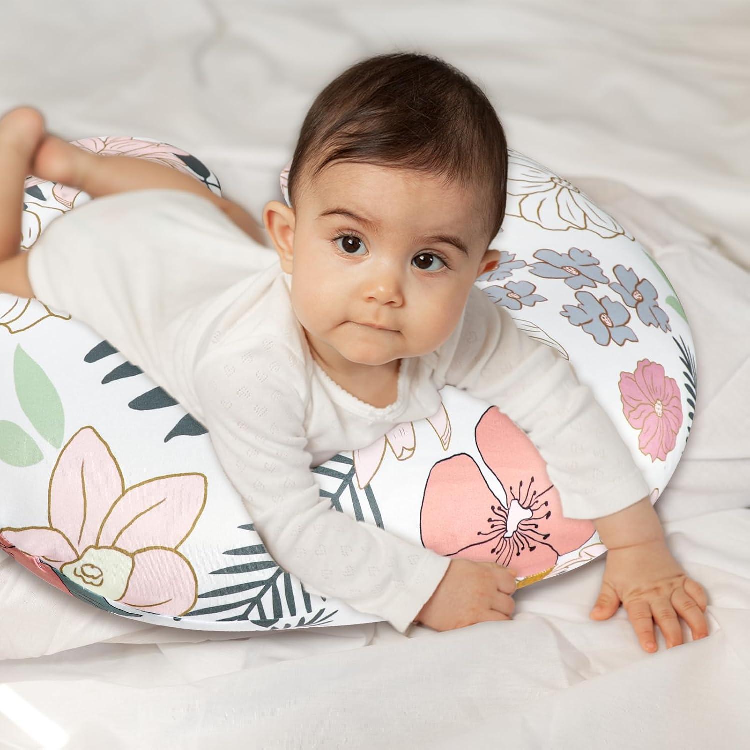 Funda de Almohada de Lactancia HNHUAMING Floral Rosa 1 Unidad