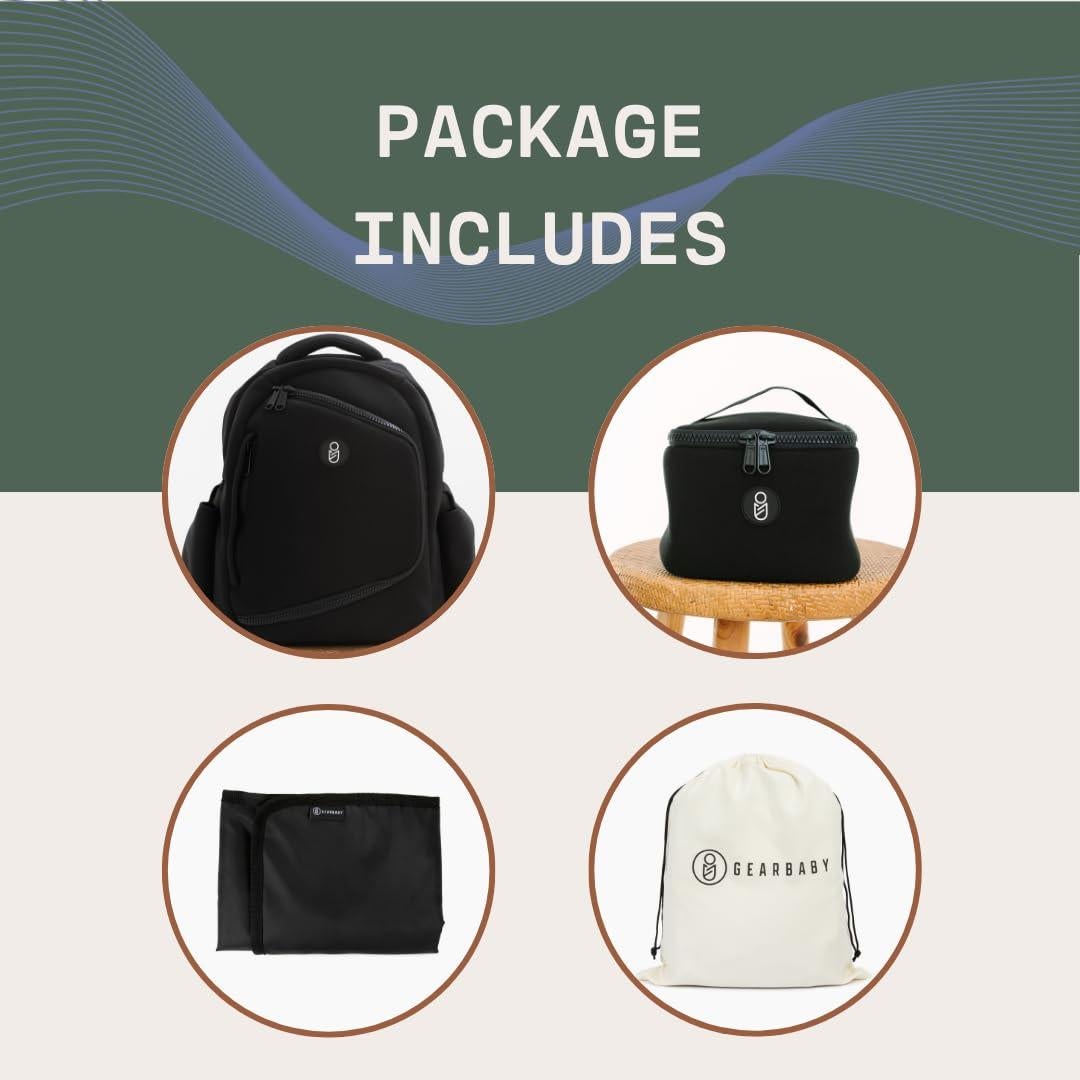 Mochila para extractor de leche Gear Baby con enfriador y cambiador