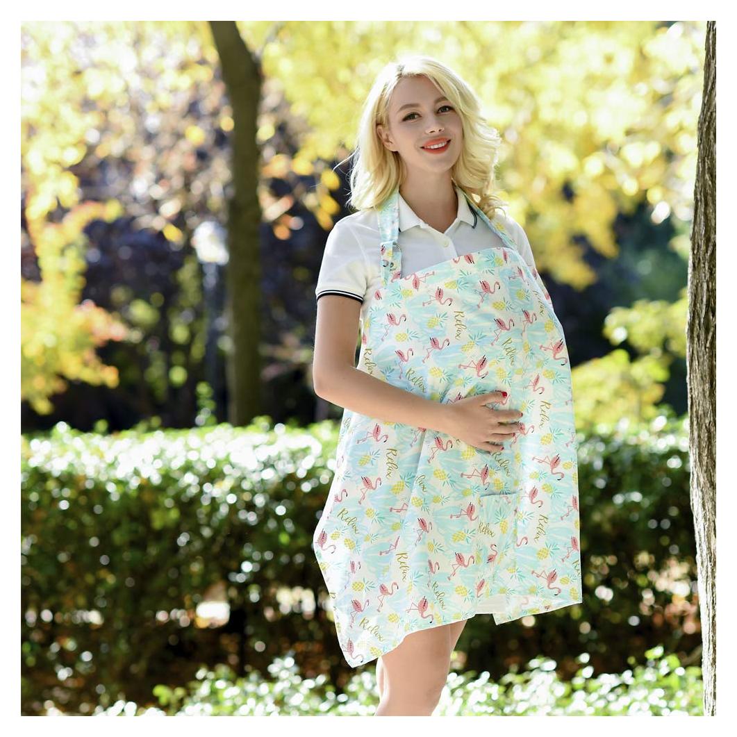 Cubierta de Lactancia Gina Era 100% Algodón Verde 91x70 cm