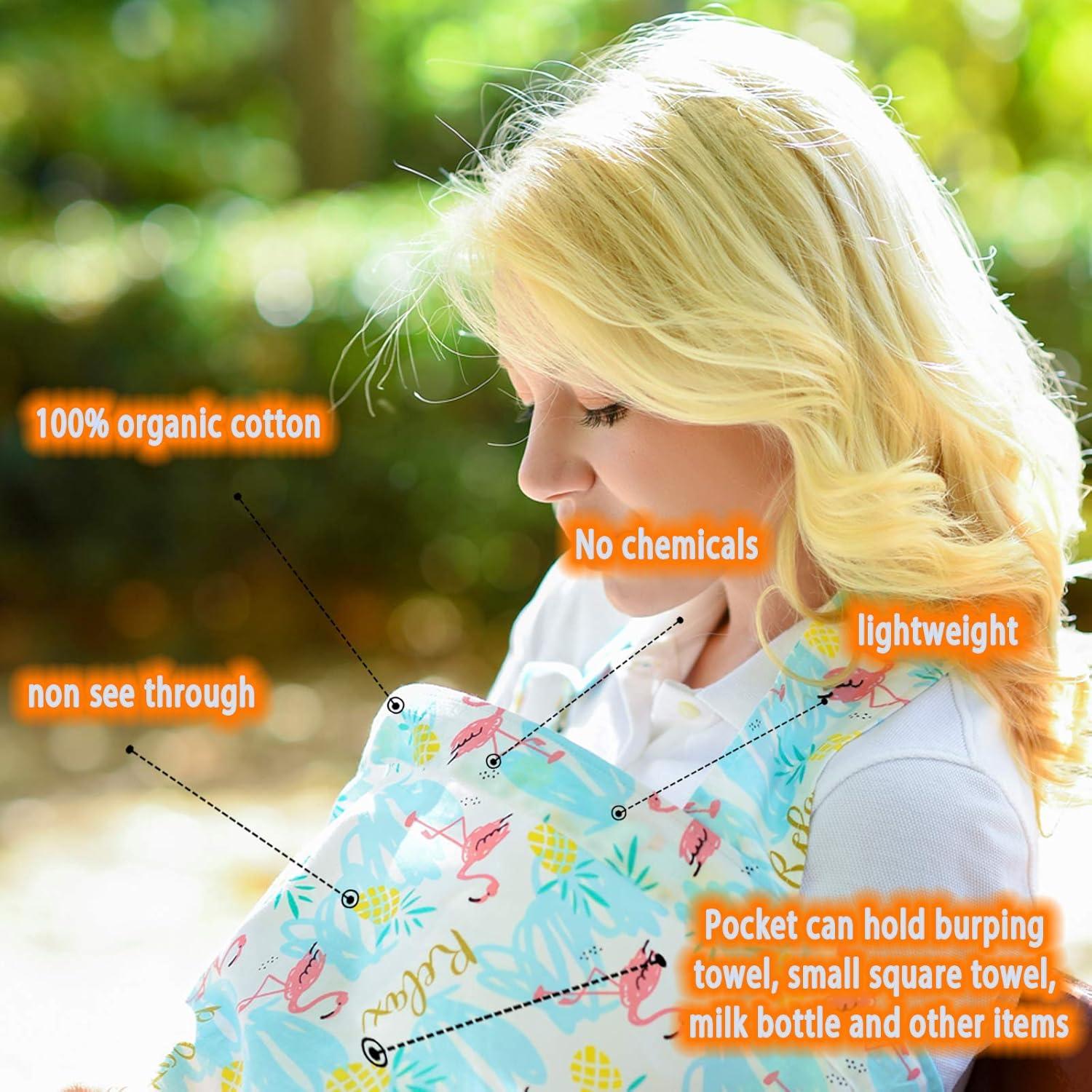 Cubierta de Lactancia Gina Era 100% Algodón Verde 91x70 cm