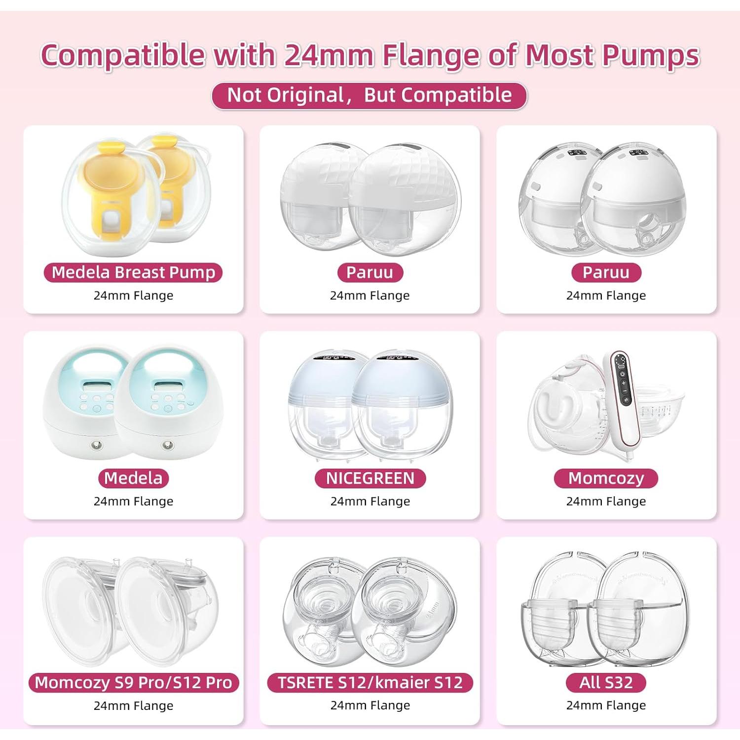Insertos de Brida 13mm GOCROWEEN para Extractores de Leche