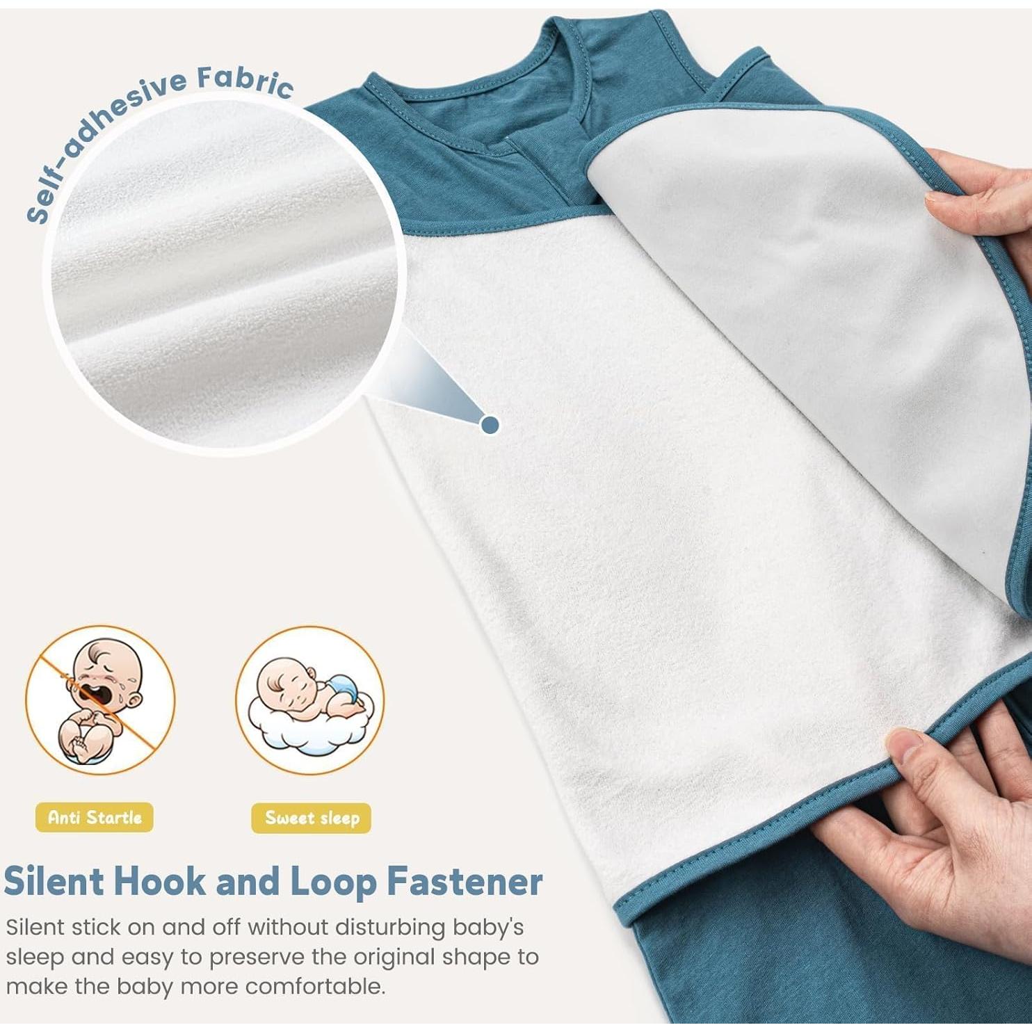 Saco de Sueño Swaddle ZIGJOY 0.5 TOG Algodón 0-6 Meses Azul