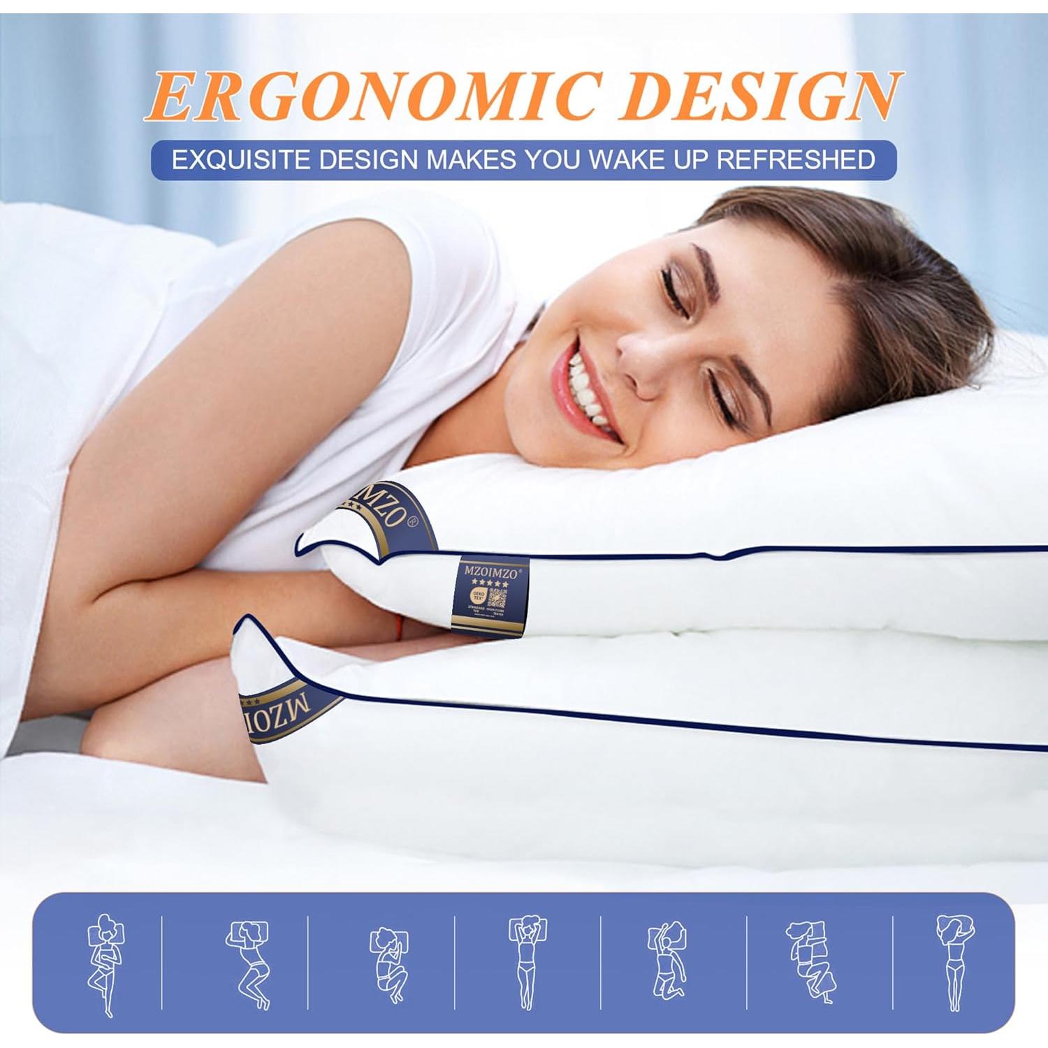 Almohadas Firmes MZOIMZO Estándar 2 Piezas Microfibra 66x50.8cm