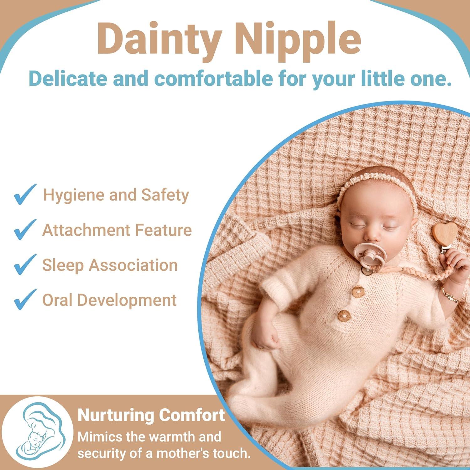 Chupetes de Silicona ButtonMe 0-6 Meses Sin BPA - Paquete de 2