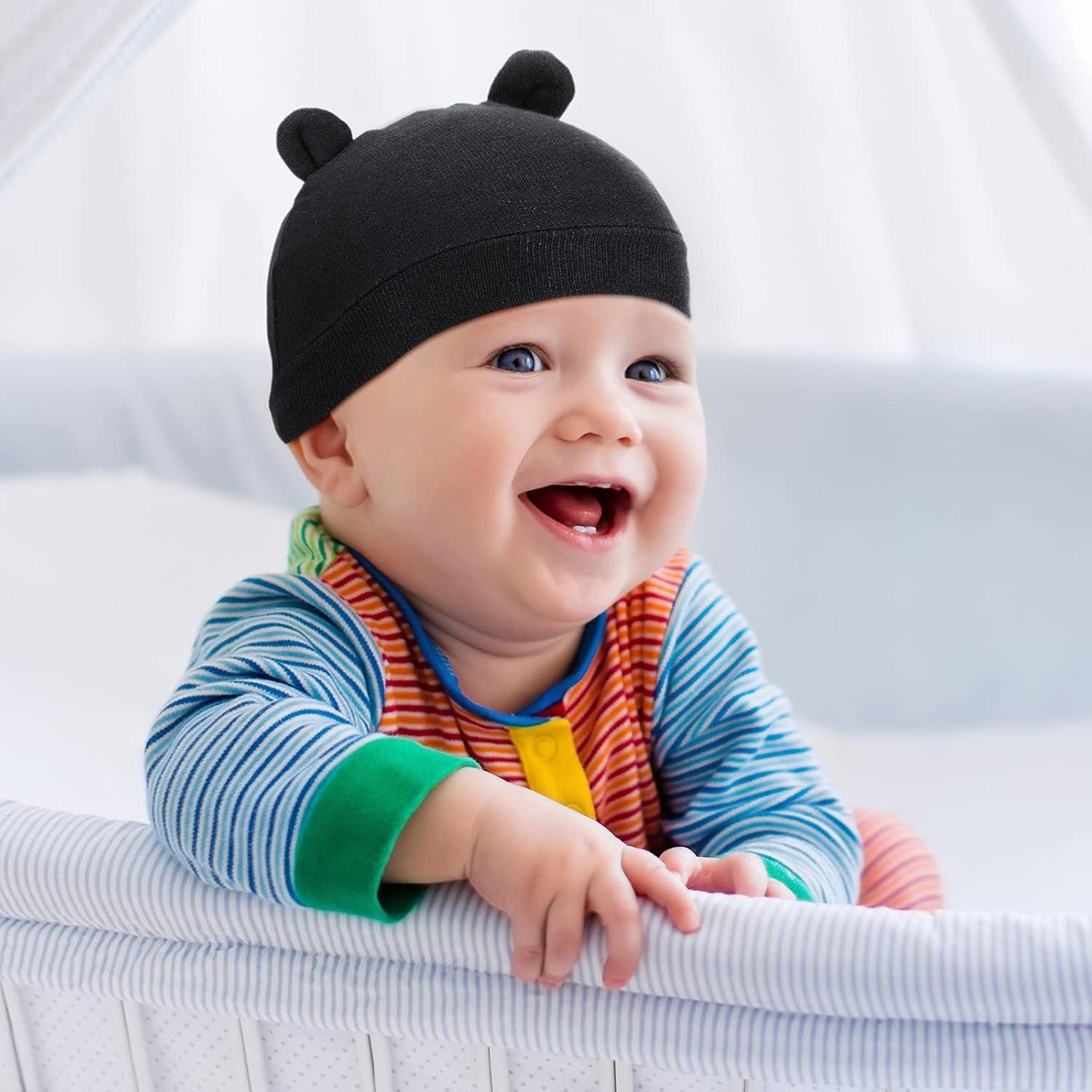 Geyoga 6 Sombreros para Bebé 0-3 Meses Oso Multicolor