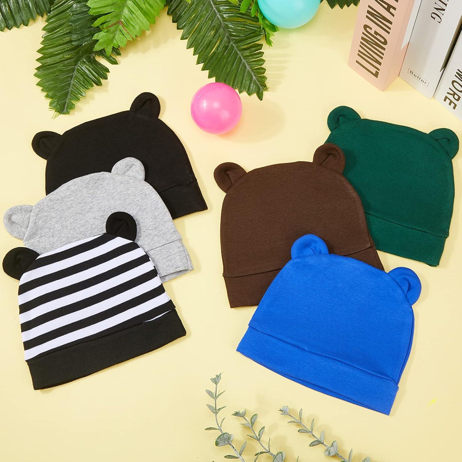 Geyoga 6 Sombreros para Bebé 0-3 Meses Oso Multicolor