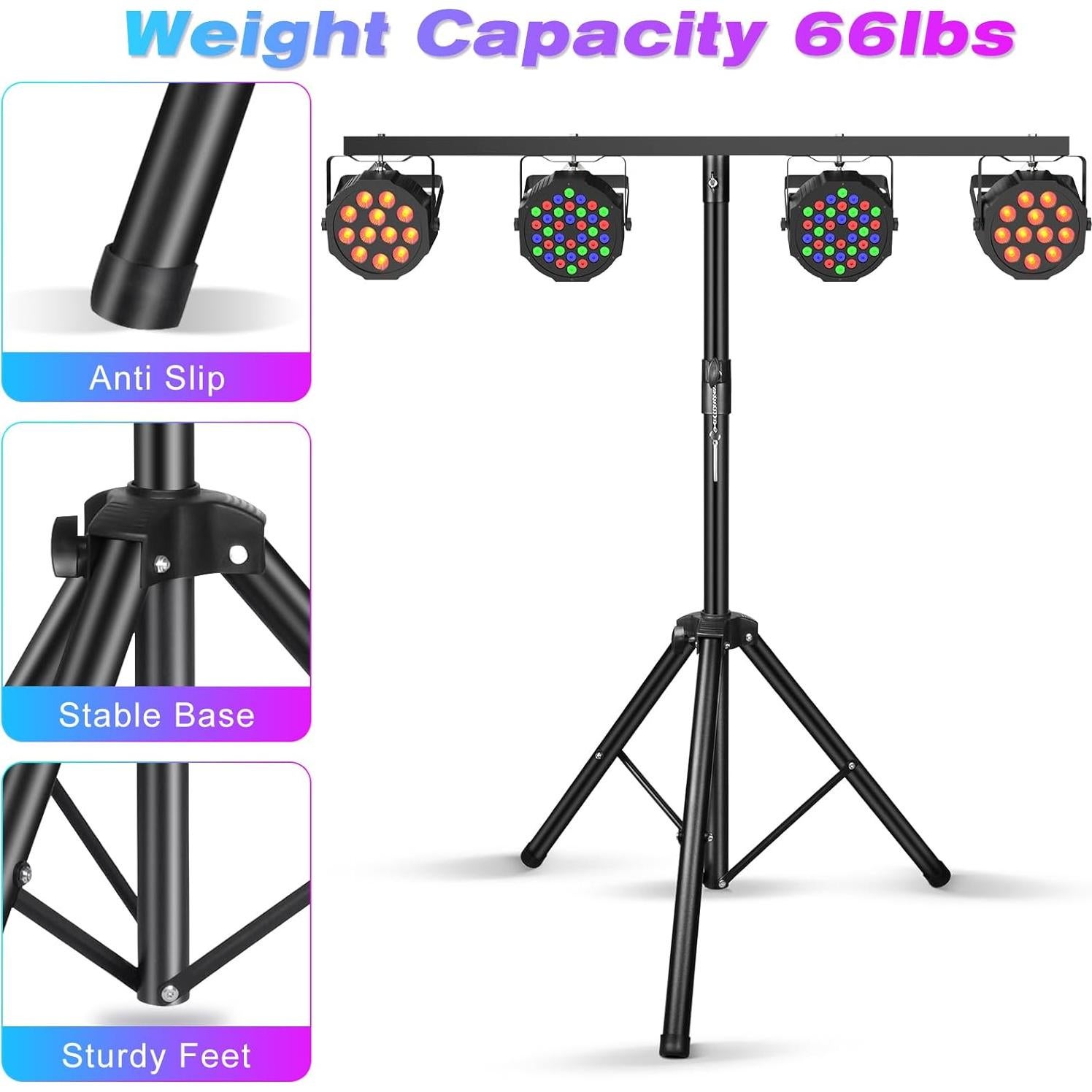 Soporte de Luz U`King Tripode Ajustable 99-178 cm para DJ