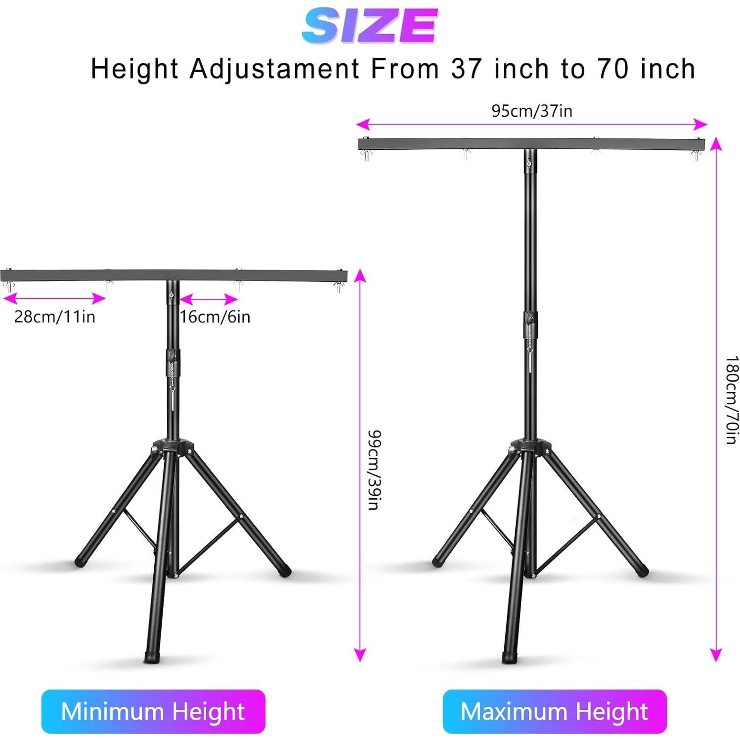 Soporte de Luz U`King Tripode Ajustable 99-178 cm para DJ