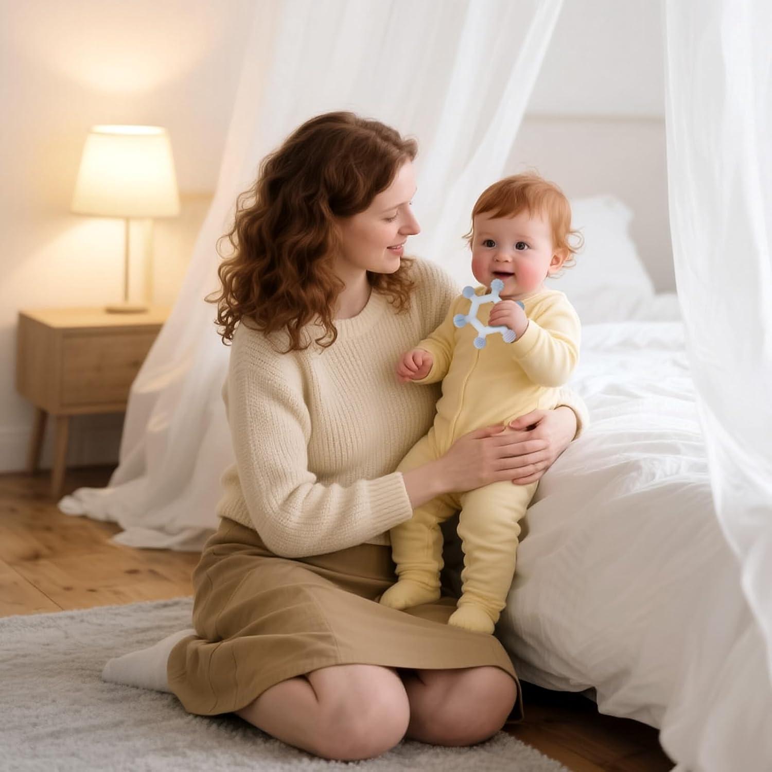Paquete de 3 Juguetes de Dentición Coloridos de Silicona BPA Free