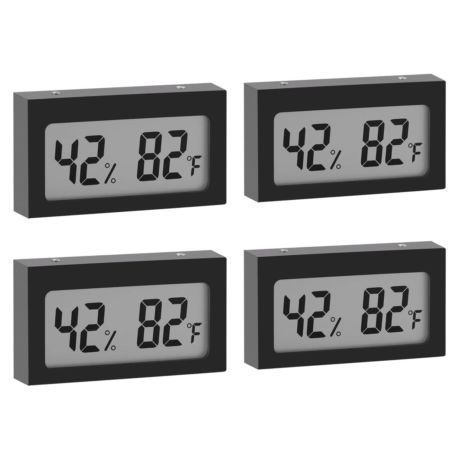 Higrómetro Digital SEISSO con Pantalla LCD - 4 Paquete