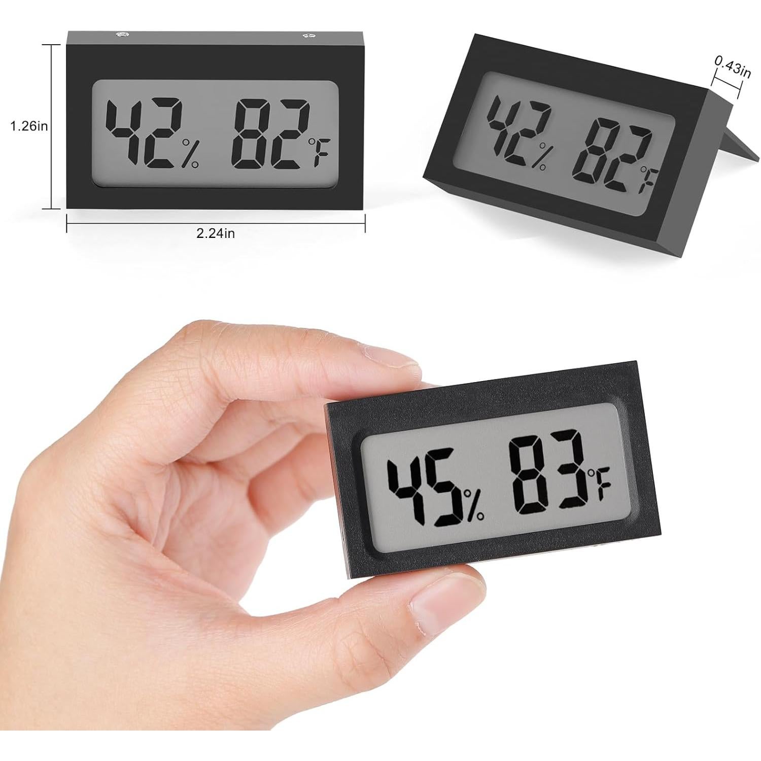 Higrómetro Digital SEISSO con Pantalla LCD - 4 Paquete