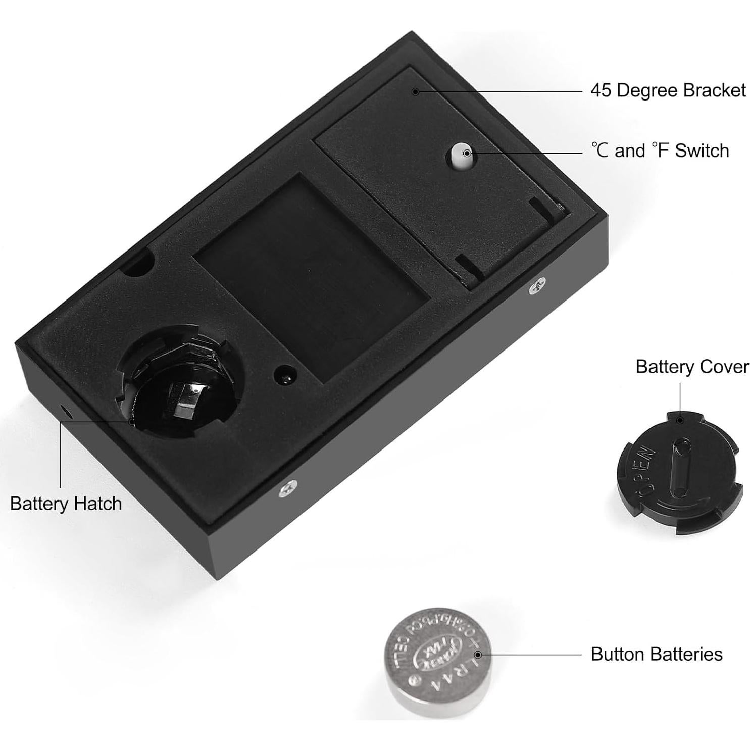 Higrómetro Digital SEISSO con Pantalla LCD - 4 Paquete