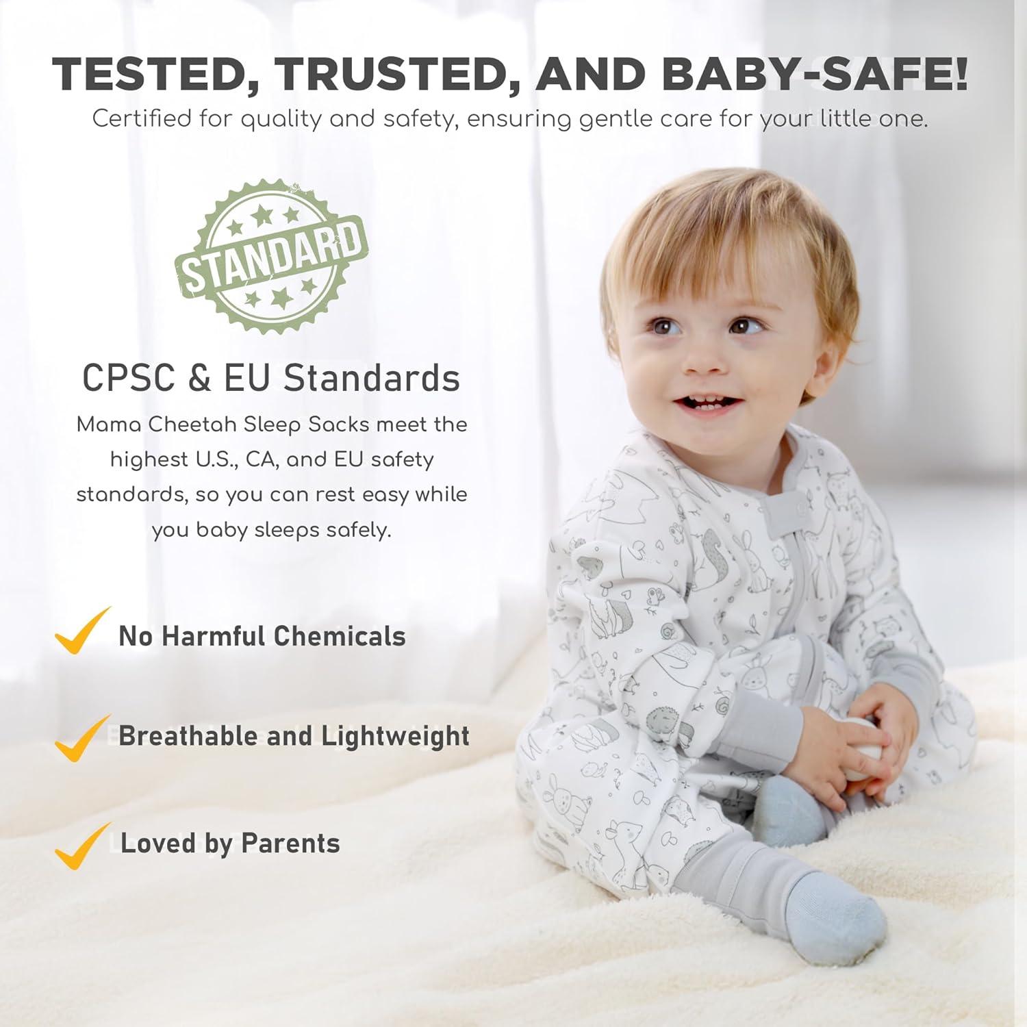Saco de dormir Mama Cheetah 0.5 TOG para bebés 6-18 meses