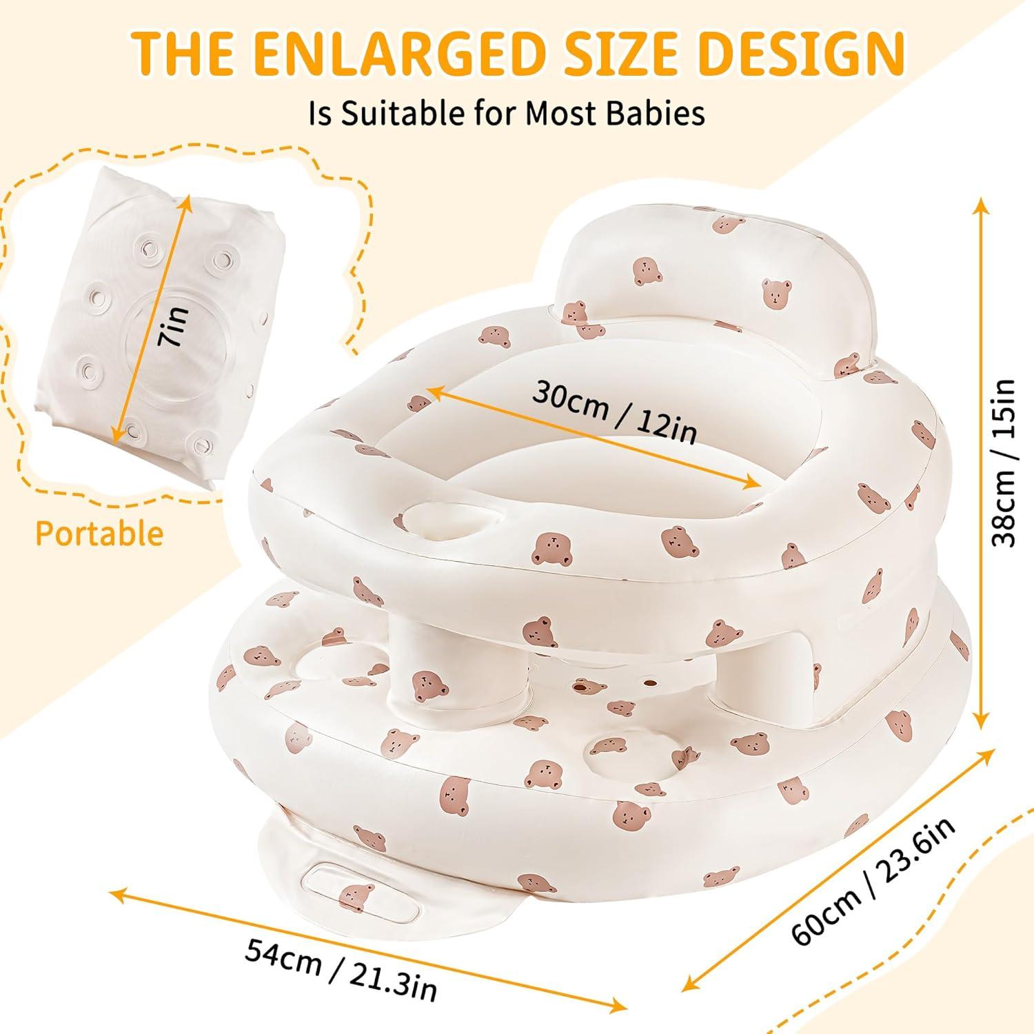 Asiento Inflable para Bebés Upseat Oso Grande - 0.5 kg