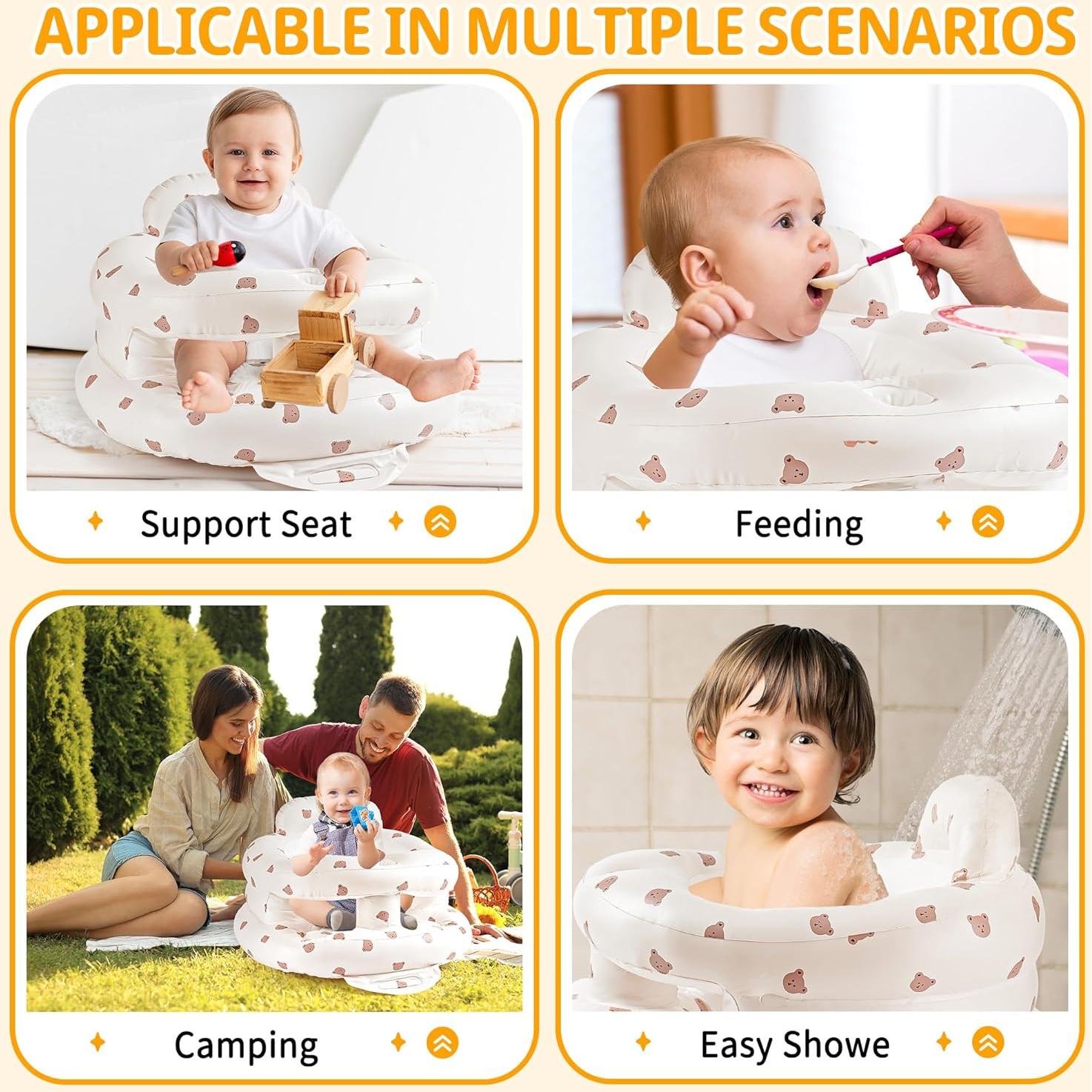 Asiento Inflable para Bebés Upseat Oso Grande - 0.5 kg