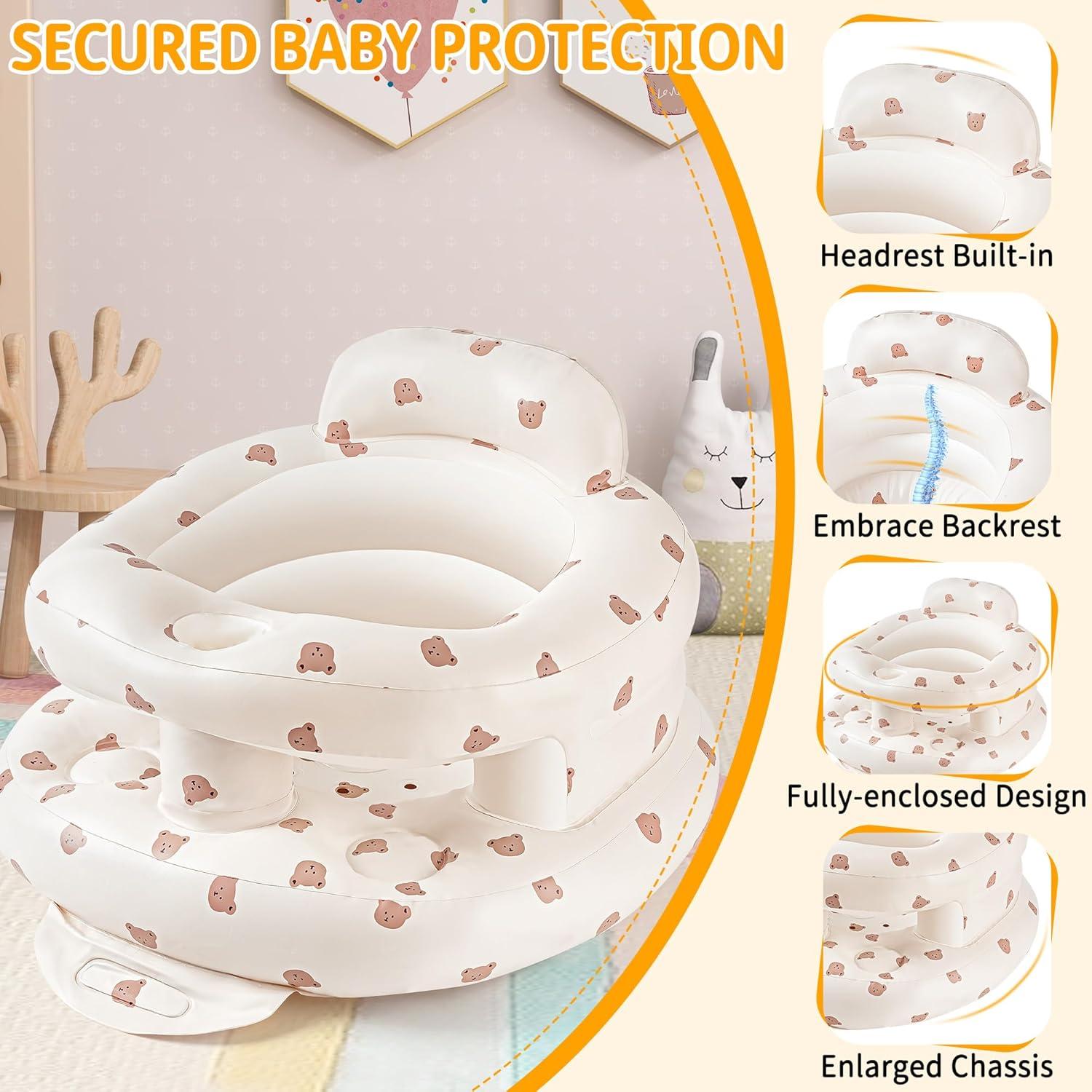 Asiento Inflable para Bebés Upseat Oso Grande - 0.5 kg