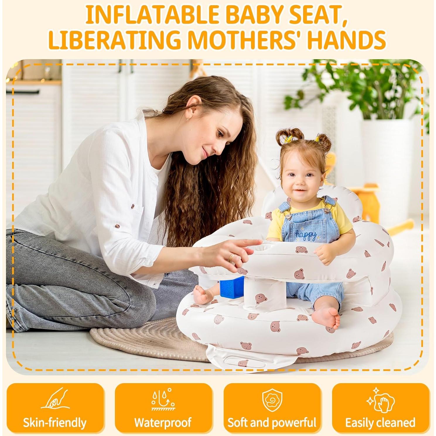 Asiento Inflable para Bebés Upseat Oso Grande - 0.5 kg