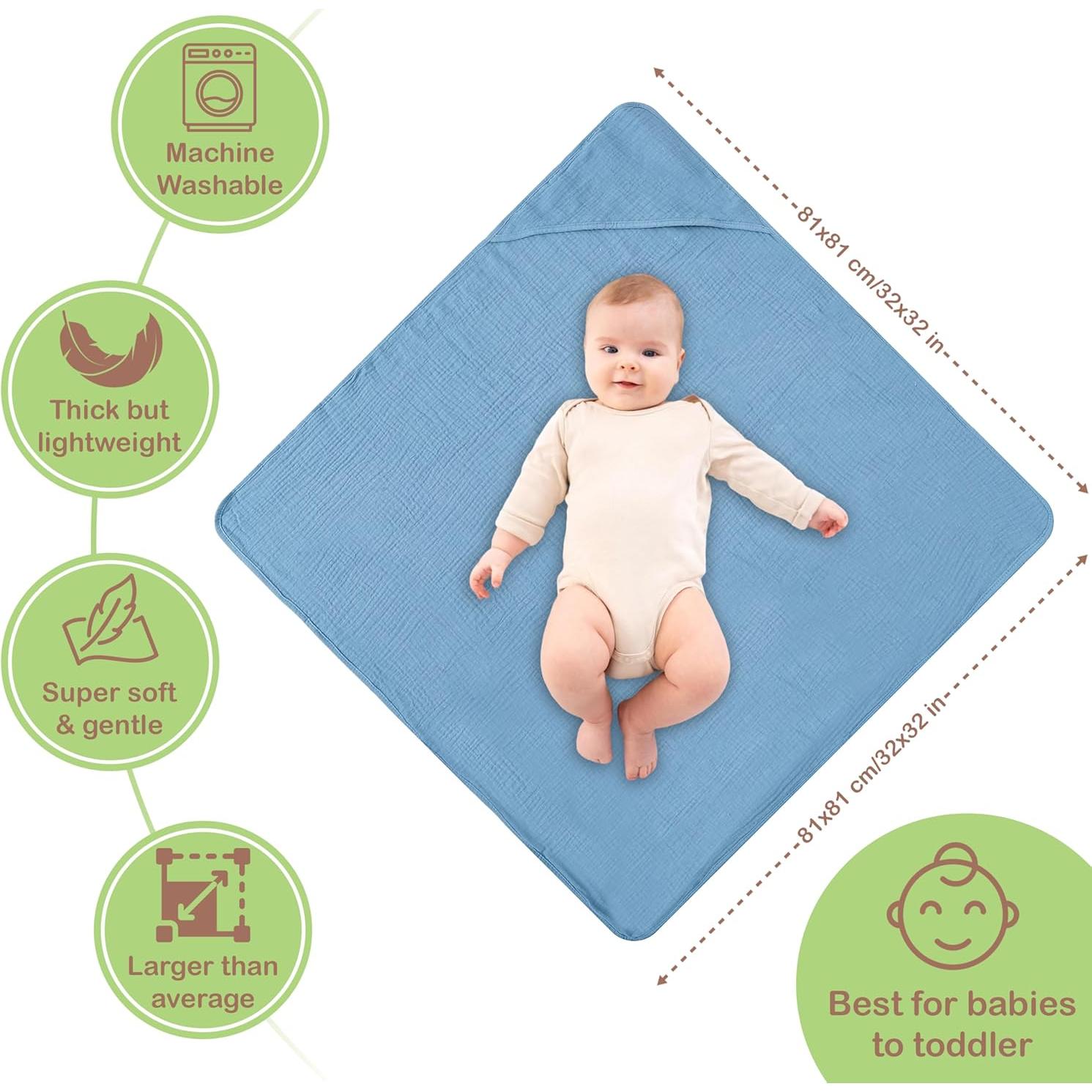 Toallas de Baño con Capucha Infancie - 2 Piezas Algodón Orgánico 81x81 cm