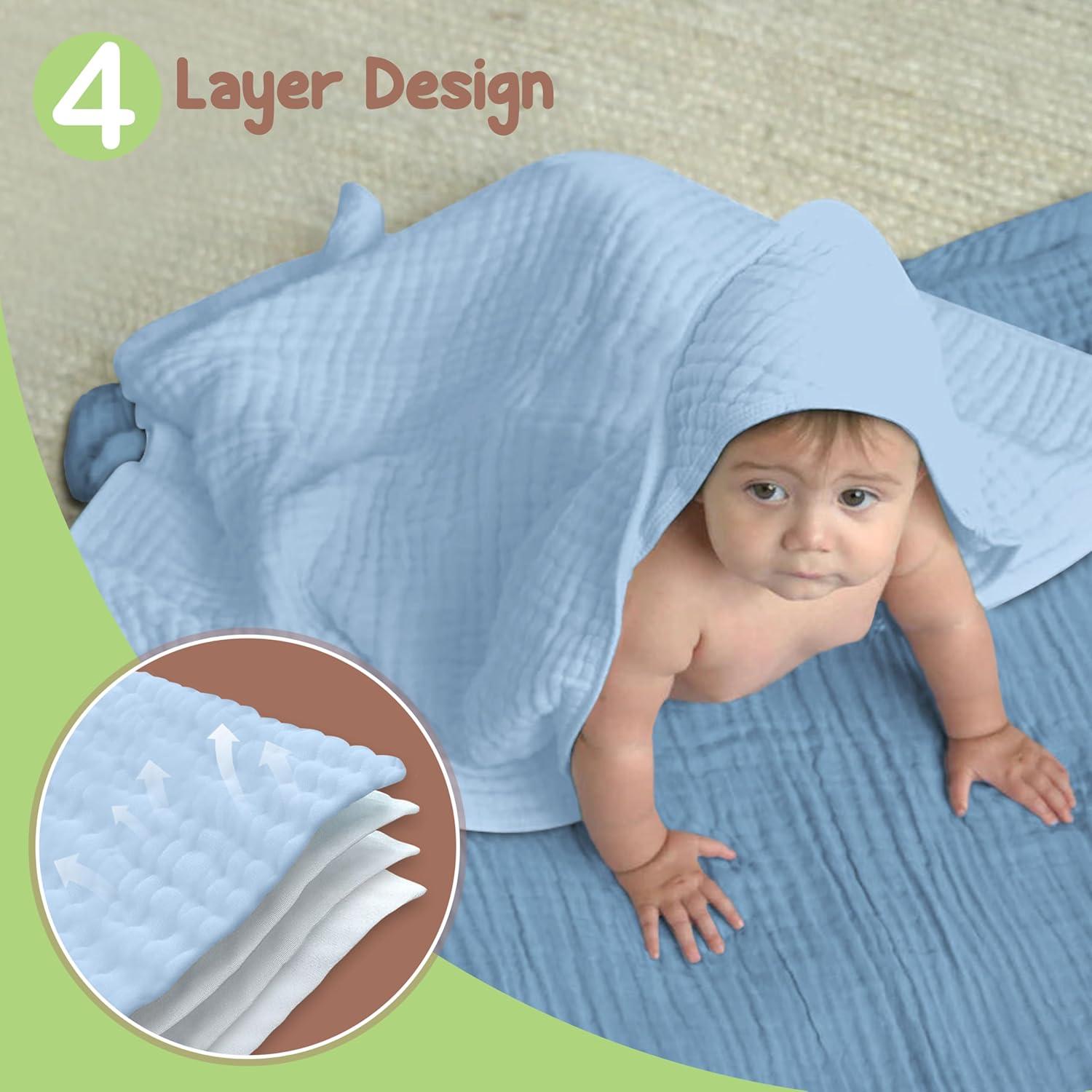 Toallas de Baño con Capucha Infancie - 2 Piezas Algodón Orgánico 81x81 cm