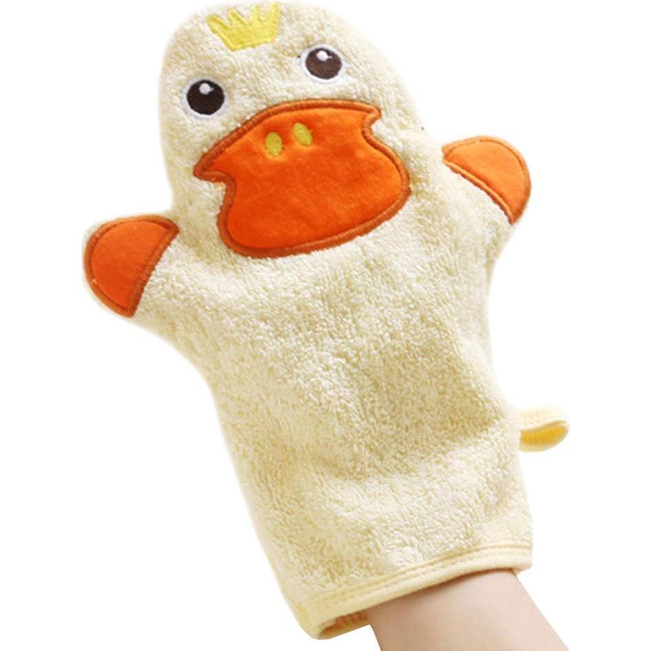 Mitón de Baño Topwon para Bebés Pato 100% Algodón Suave