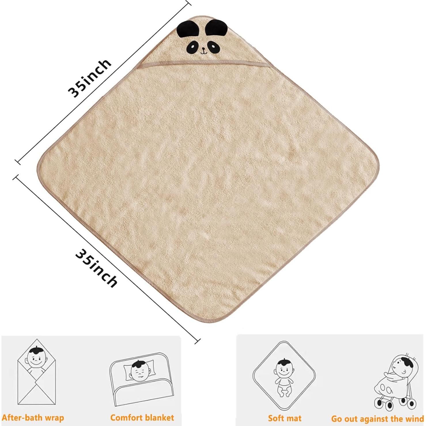 Toalla de Baño para Bebé ROMASA con Capucha 89x89 cm Algodón