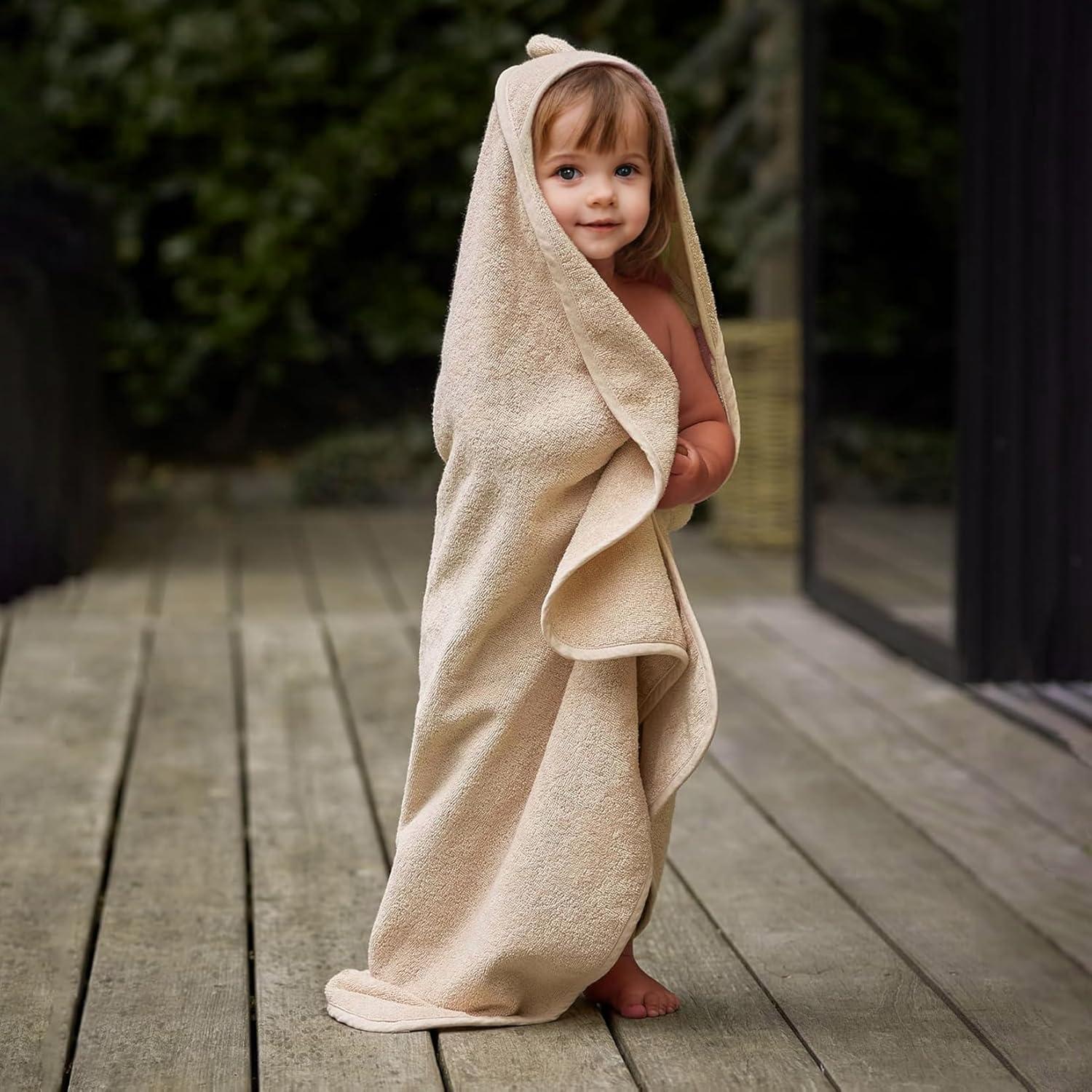 Toalla de Baño para Bebé ROMASA con Capucha 89x89 cm Algodón