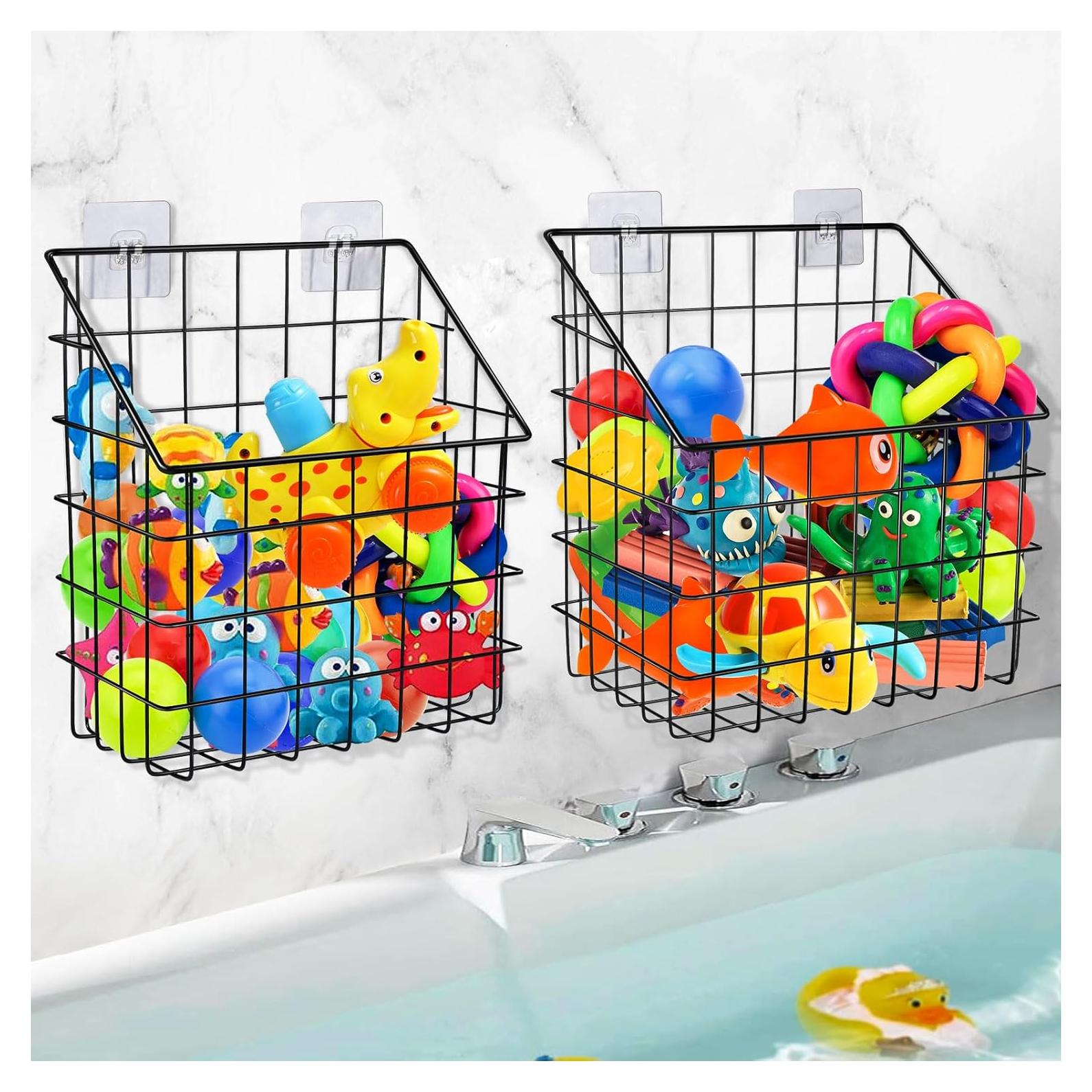 Organizador de Juguetes de Baño Greentainer - 2 Piezas Metal Negro