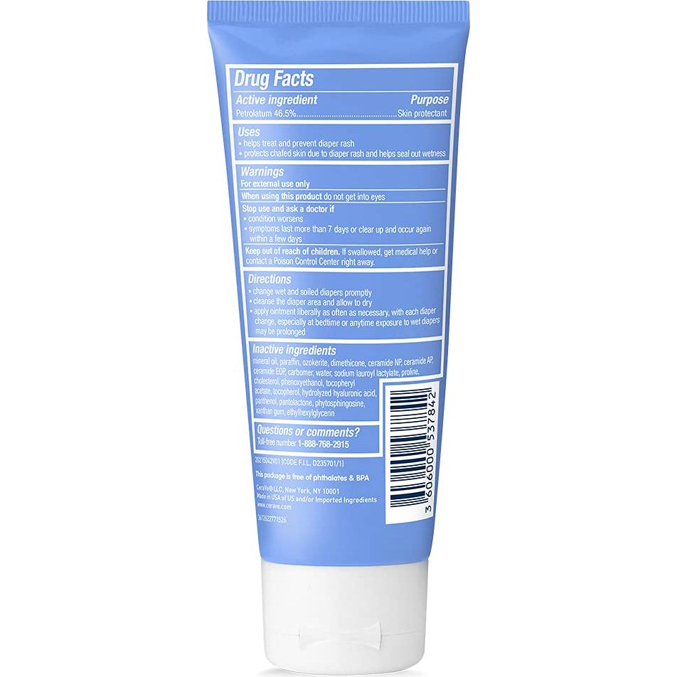 CeraVe Crema para Erupciones de Pañal 85g - Ungüento Sanador Bebés