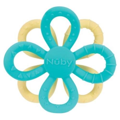 Mordedor Nuby Fun Loops Silicona Suave Flor 3+ Meses