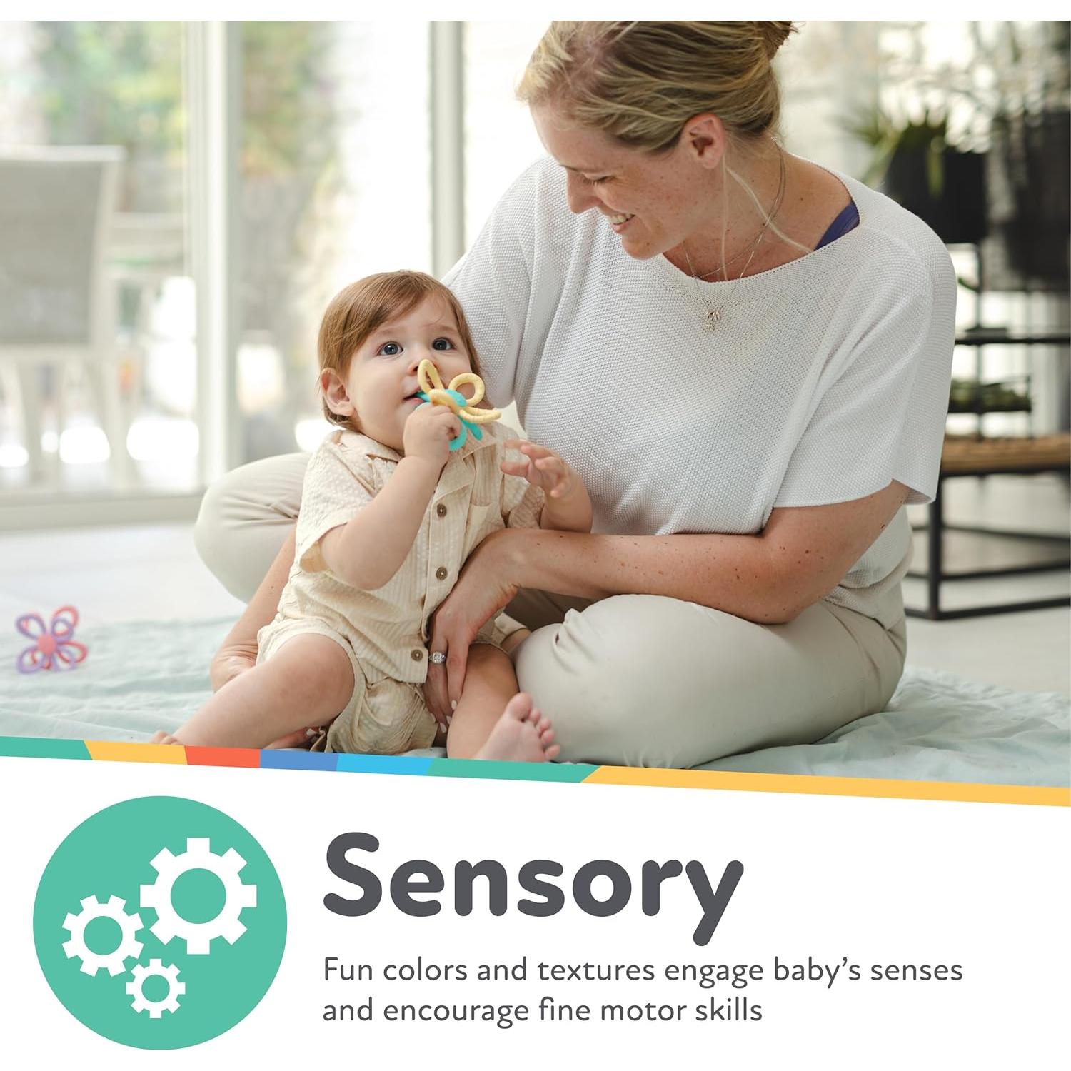 Mordedor Nuby Fun Loops Silicona Suave Flor 3+ Meses