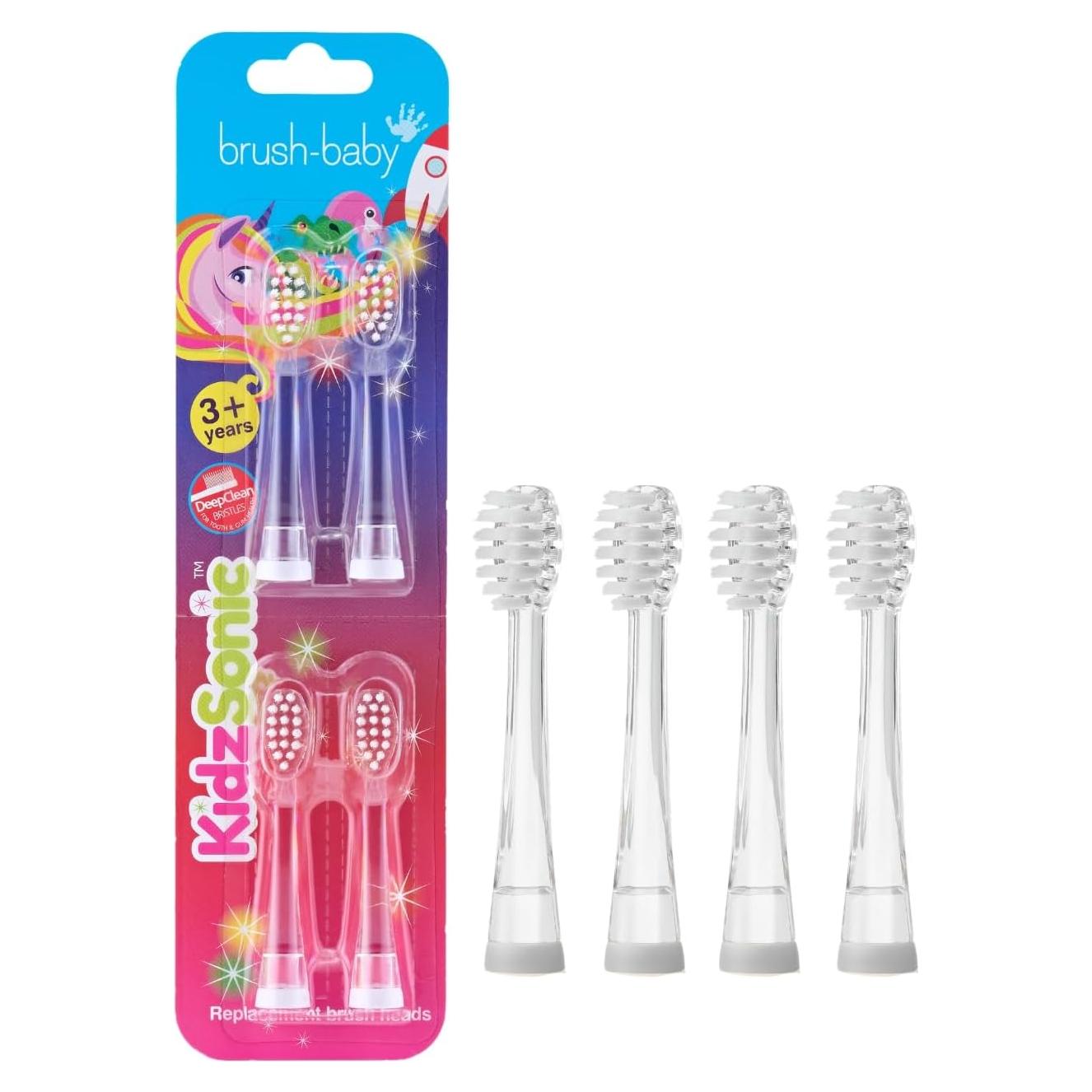Cabezas de Cepillo de Repuesto Brush-Baby KidzSonic 4 Unidades