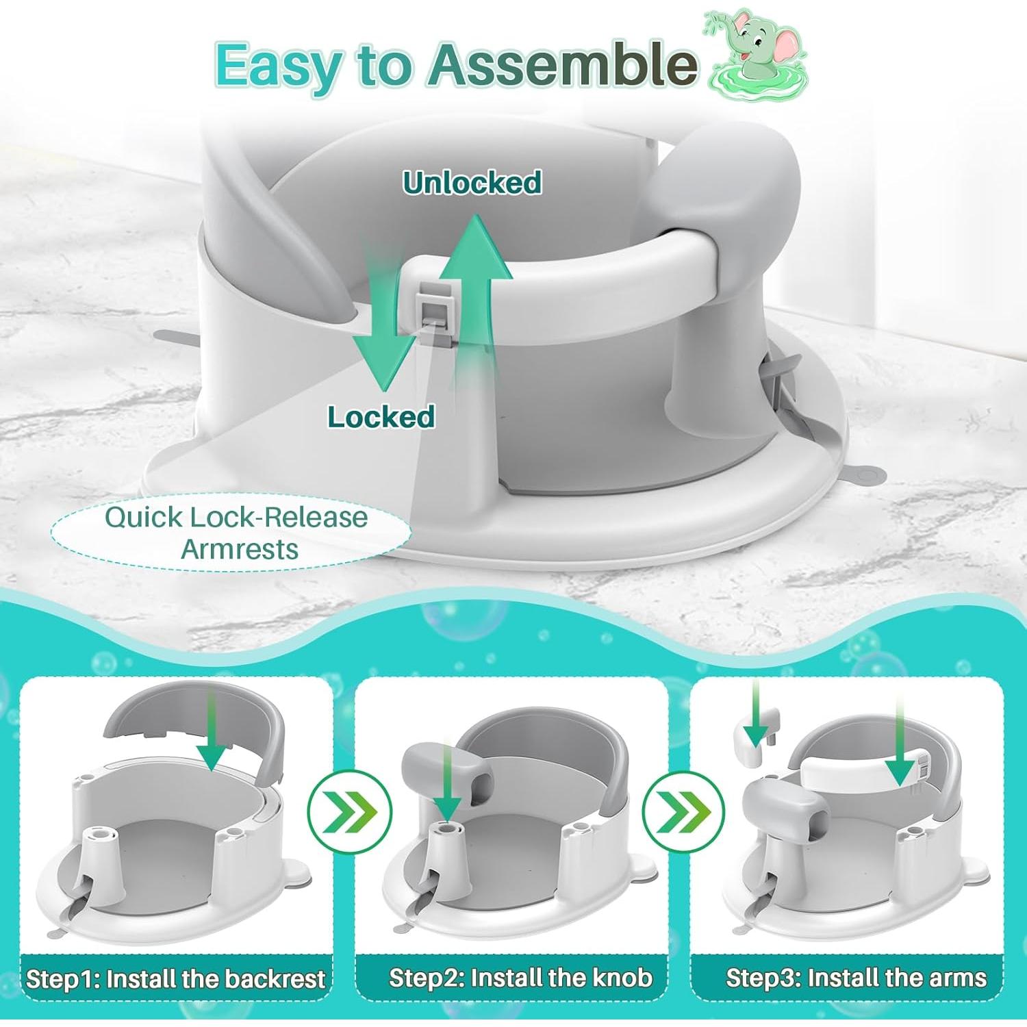 Asiento de Baño Inaya para Bebés 6-24 Meses Antideslizante